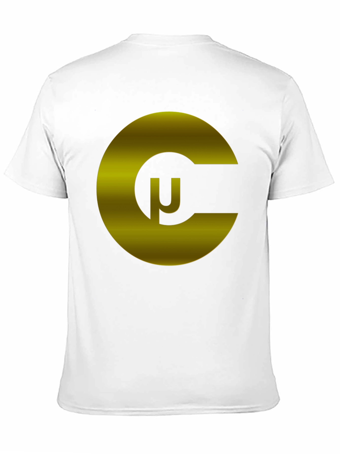 Black T-Shirt with Gold Geometric C Logo
