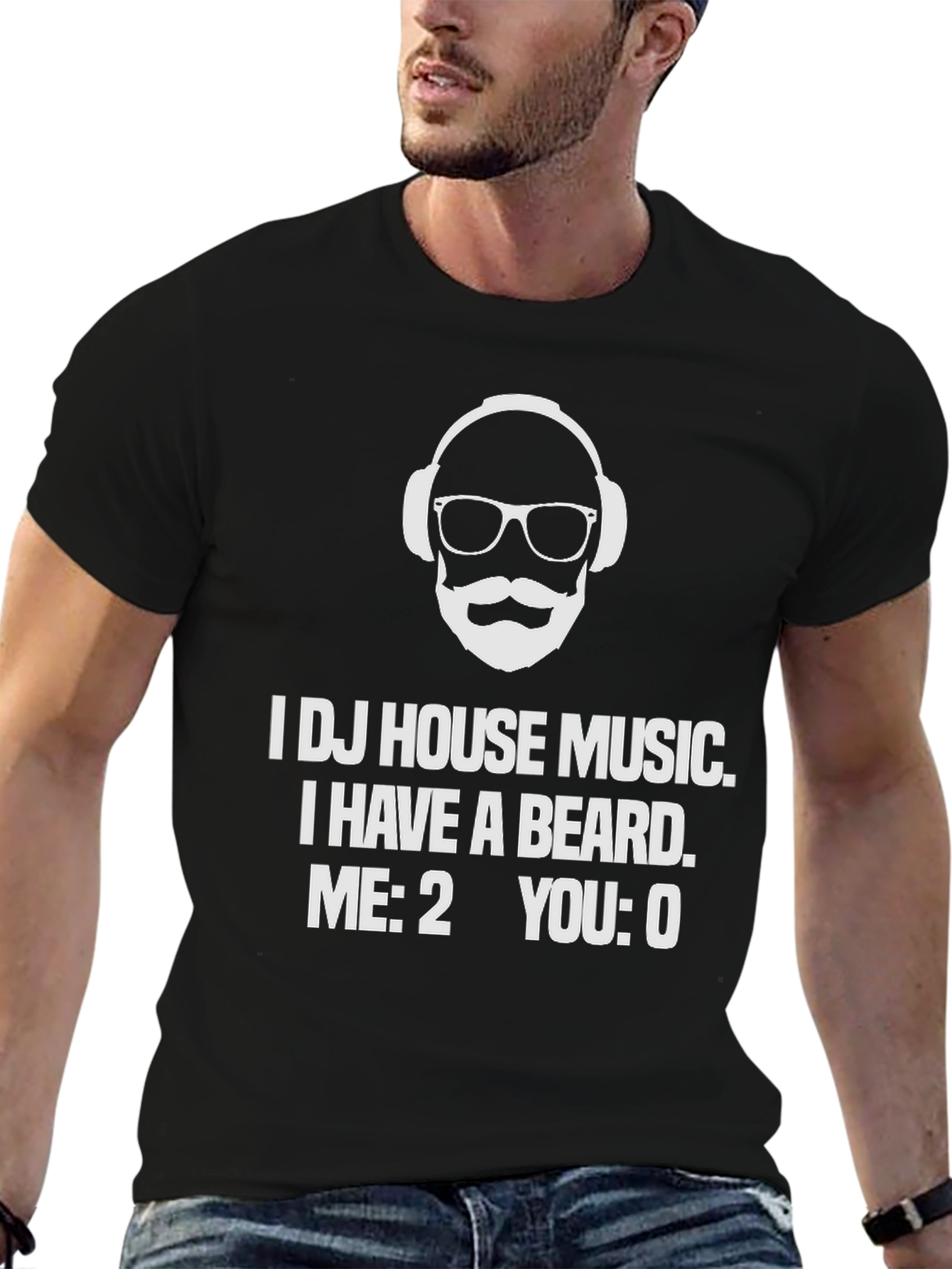 DJ House Music Beard T-Shirt