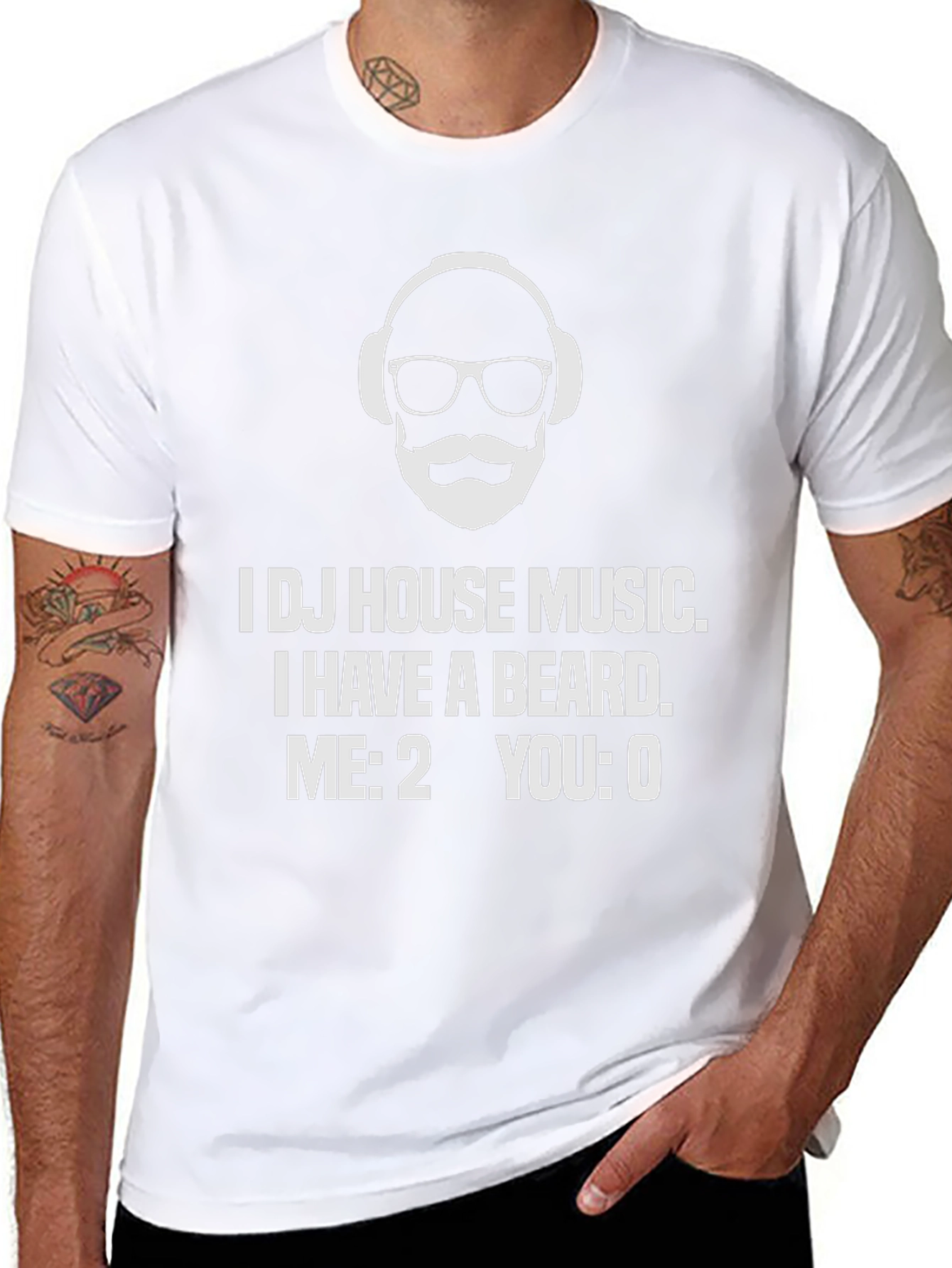 DJ House Music Beard T-Shirt