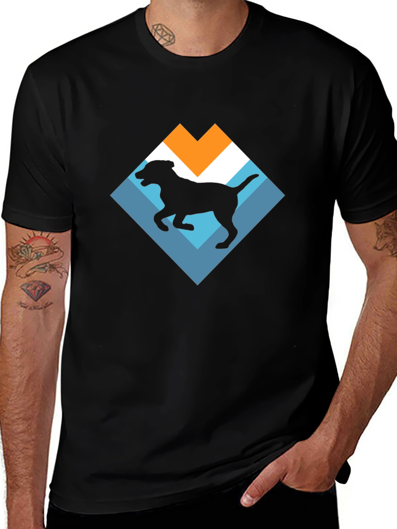 Dog Silhouette Graphic Tee