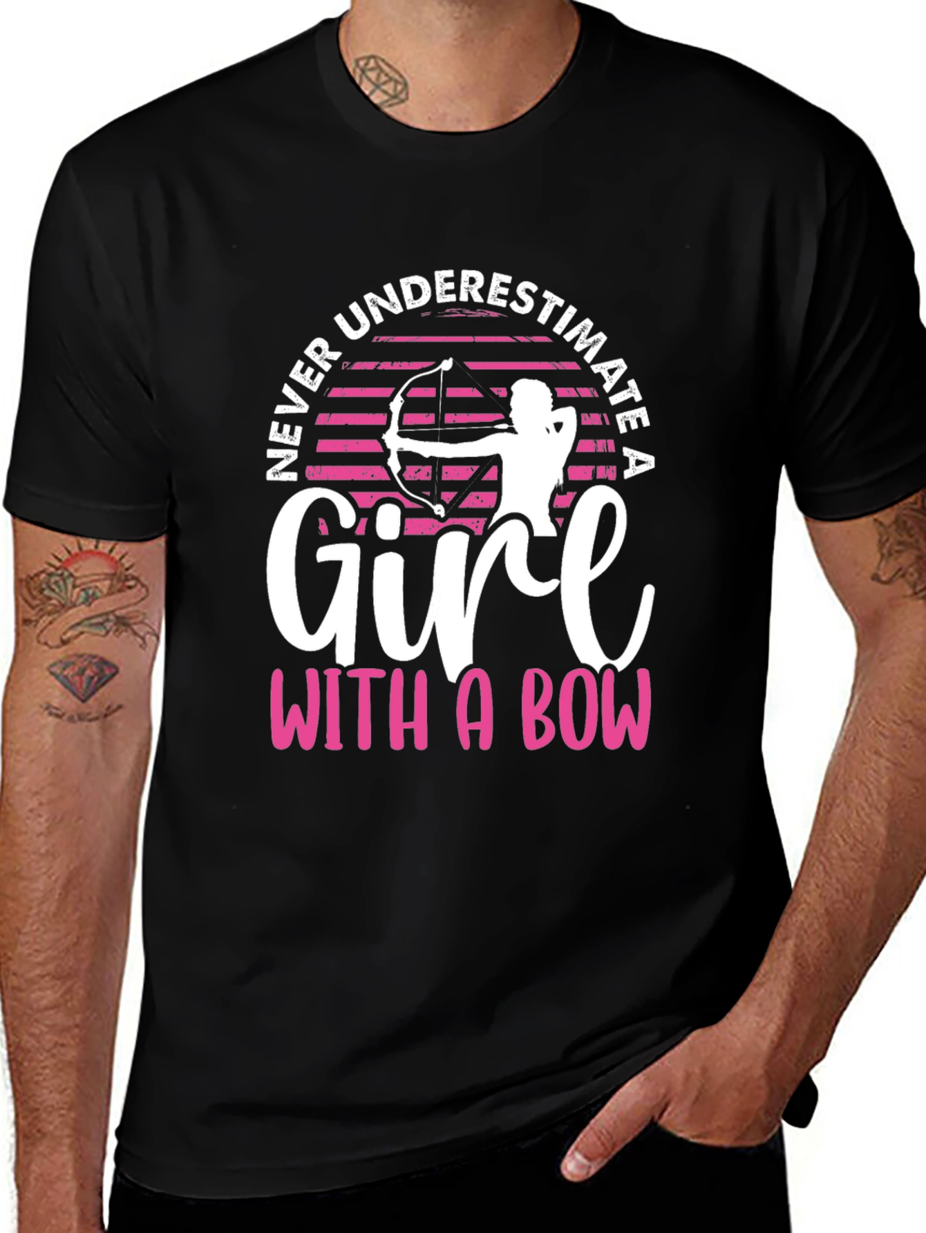 Never Underestimate A Girl With A Bow T-Shirt