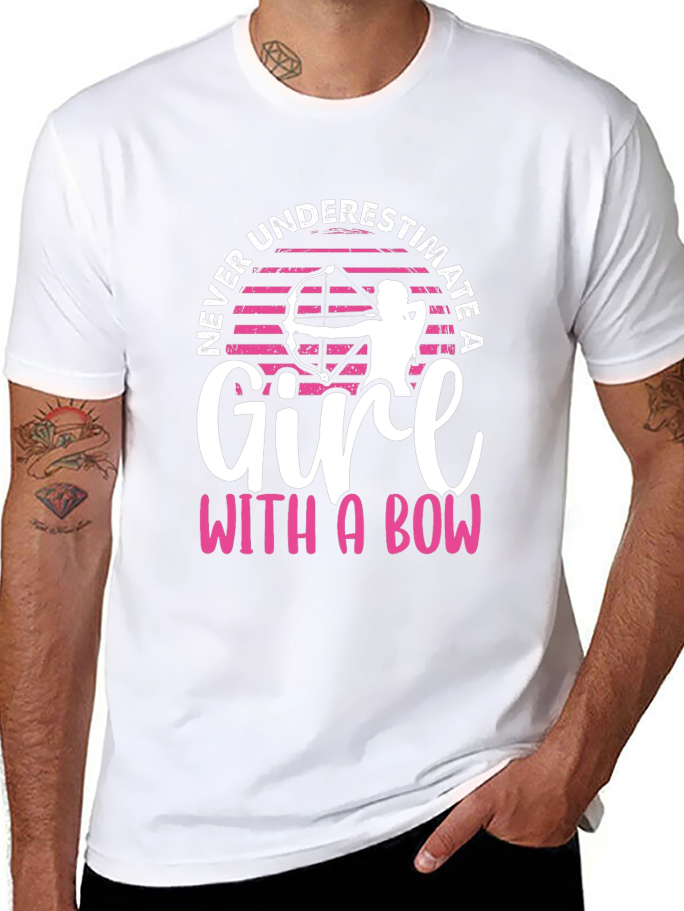 Never Underestimate A Girl With A Bow T-Shirt