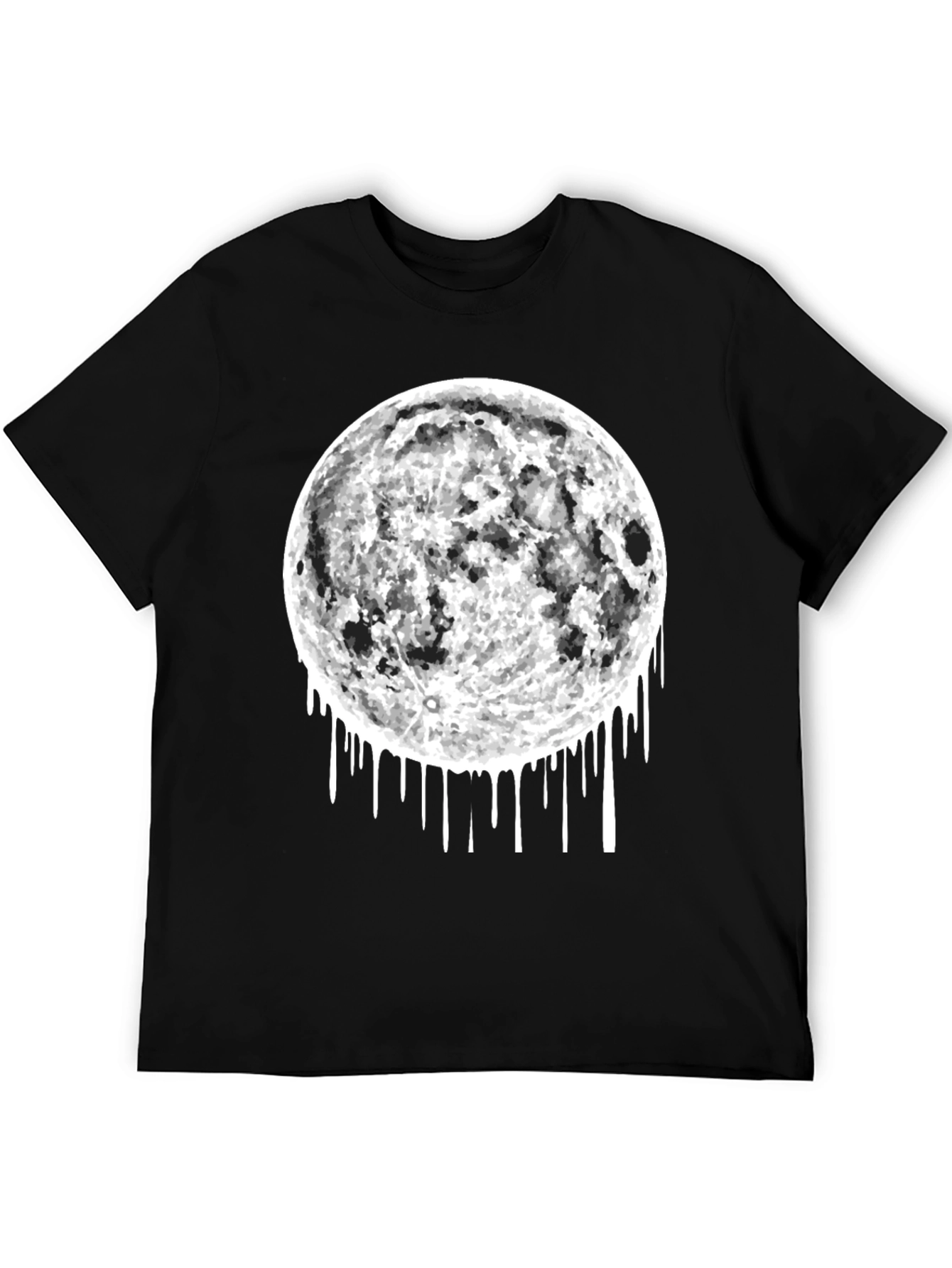 Moon Drip Graphic Tee - Black
