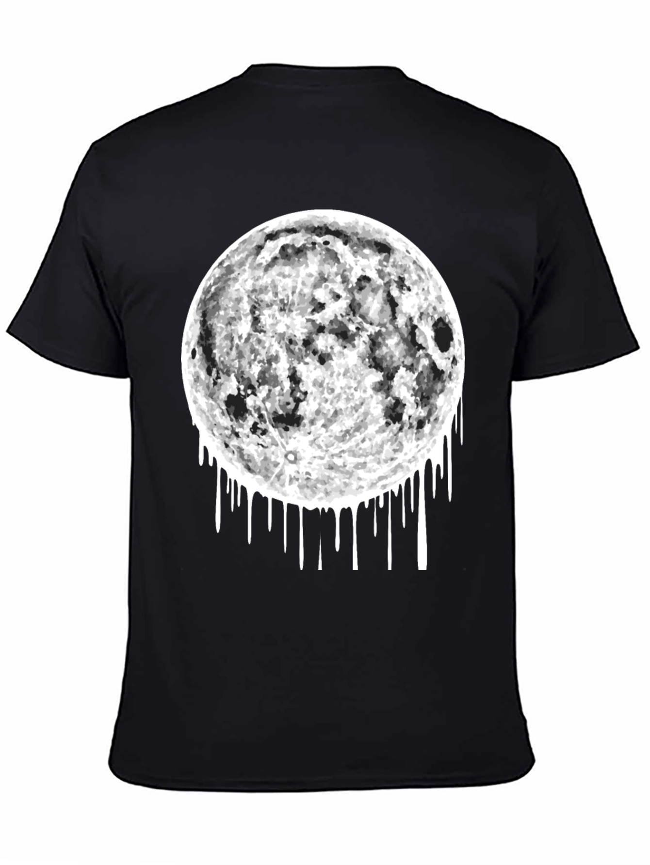 Moon Drip Graphic Tee - Black