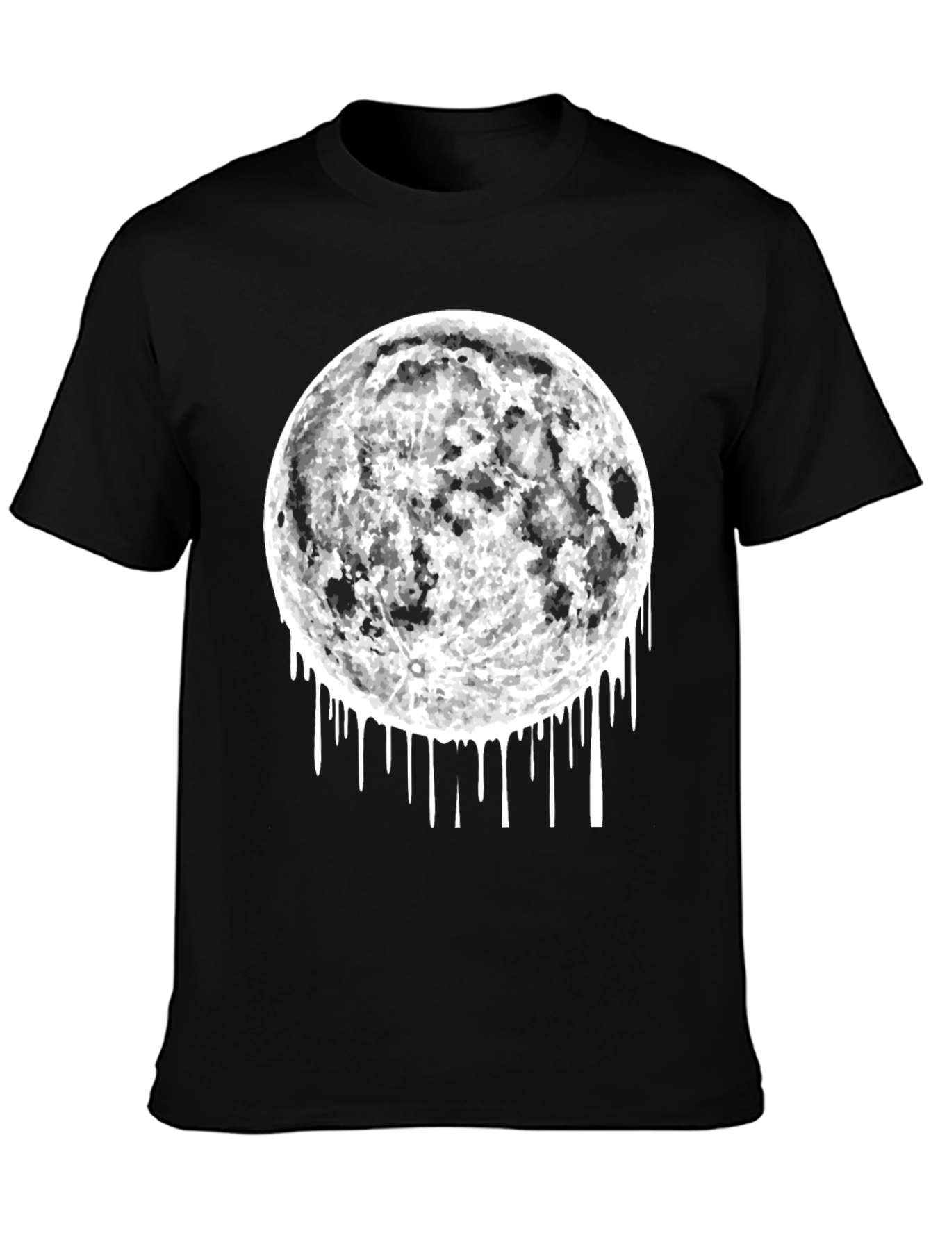 Moon Drip Graphic Tee - Black