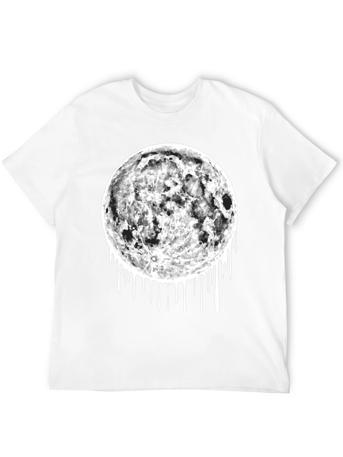 Moon Drip Graphic Tee - Black