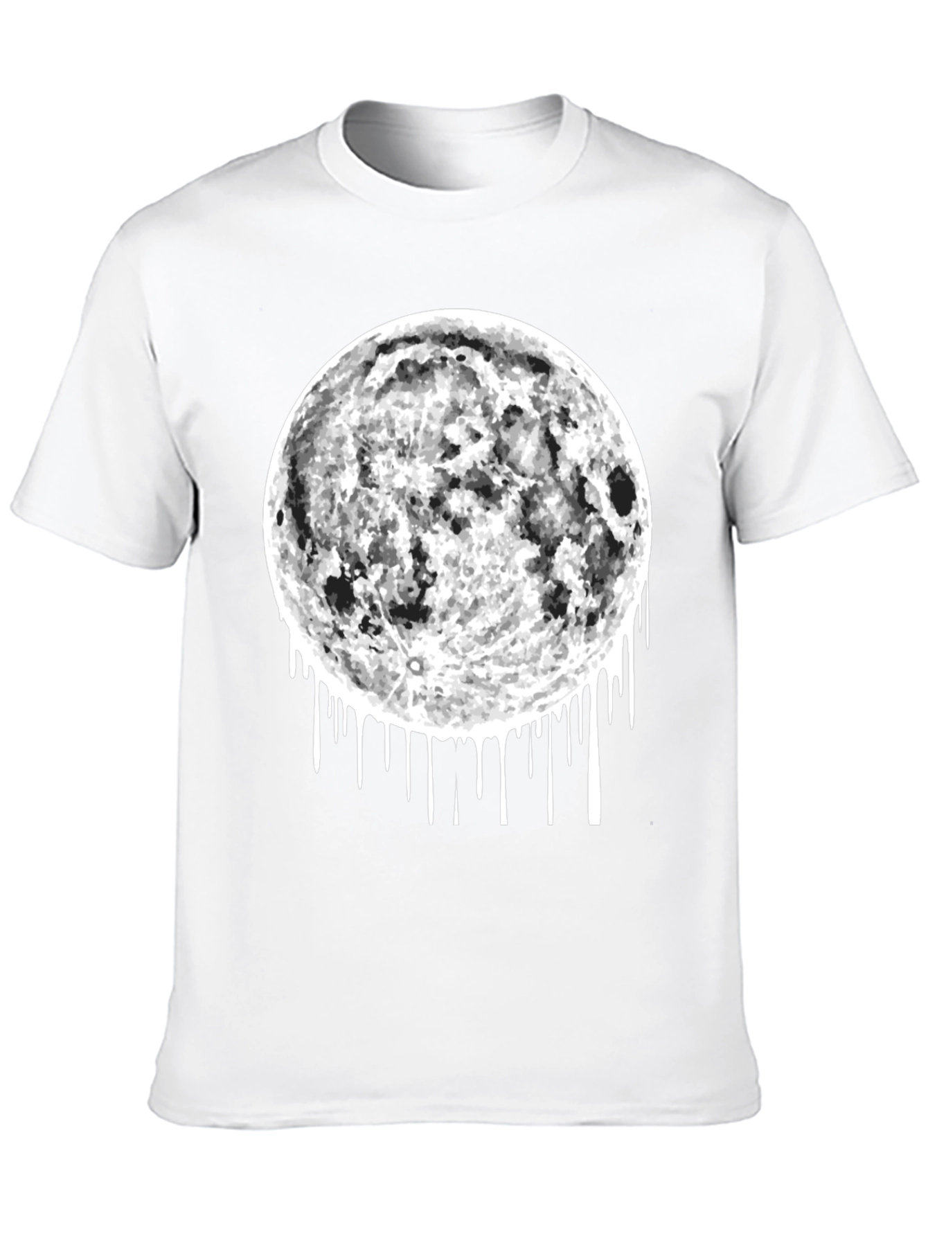 Moon Drip Graphic Tee - Black