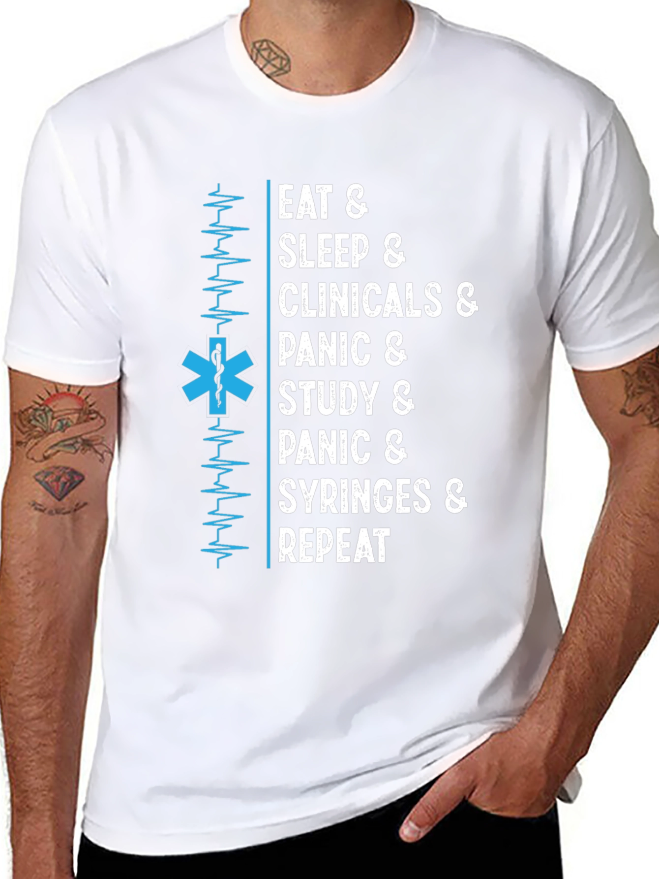 Eat Sleep Clinicals T-Shirt - Medical Student Tee