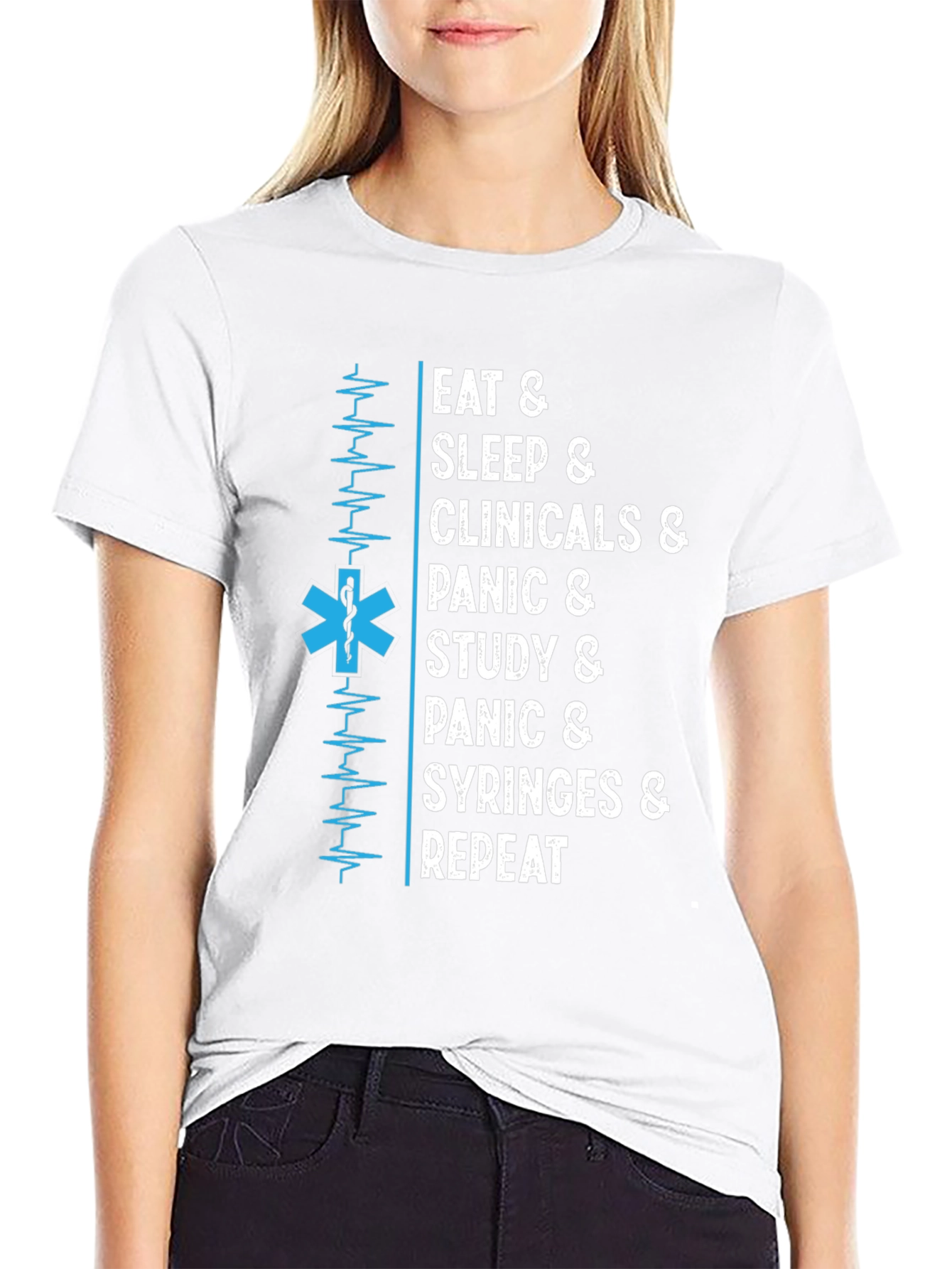 Eat Sleep Clinicals T-Shirt - Medical Student Tee