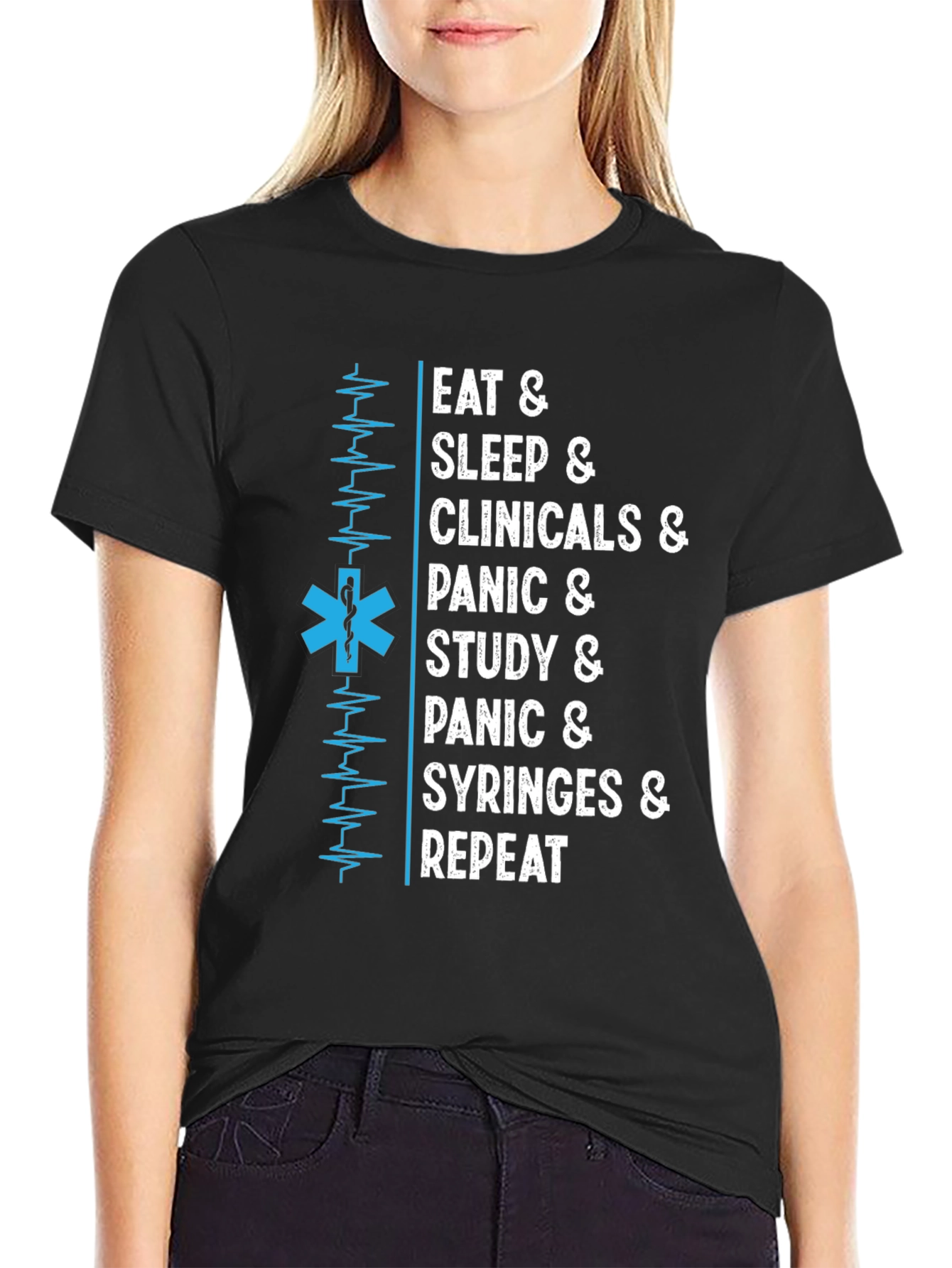 Eat Sleep Clinicals T-Shirt - Medical Student Tee