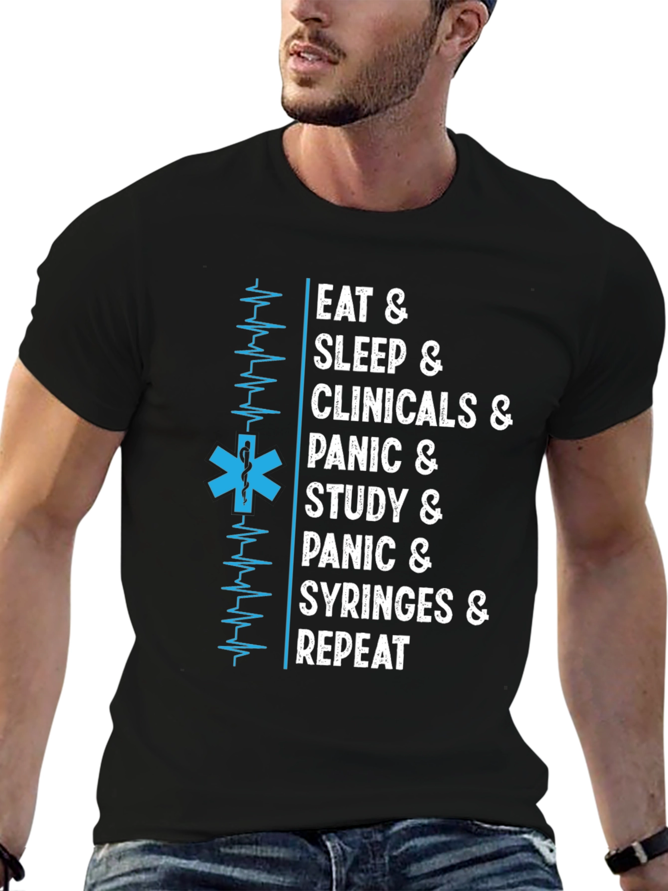 Eat Sleep Clinicals T-Shirt - Medical Student Tee