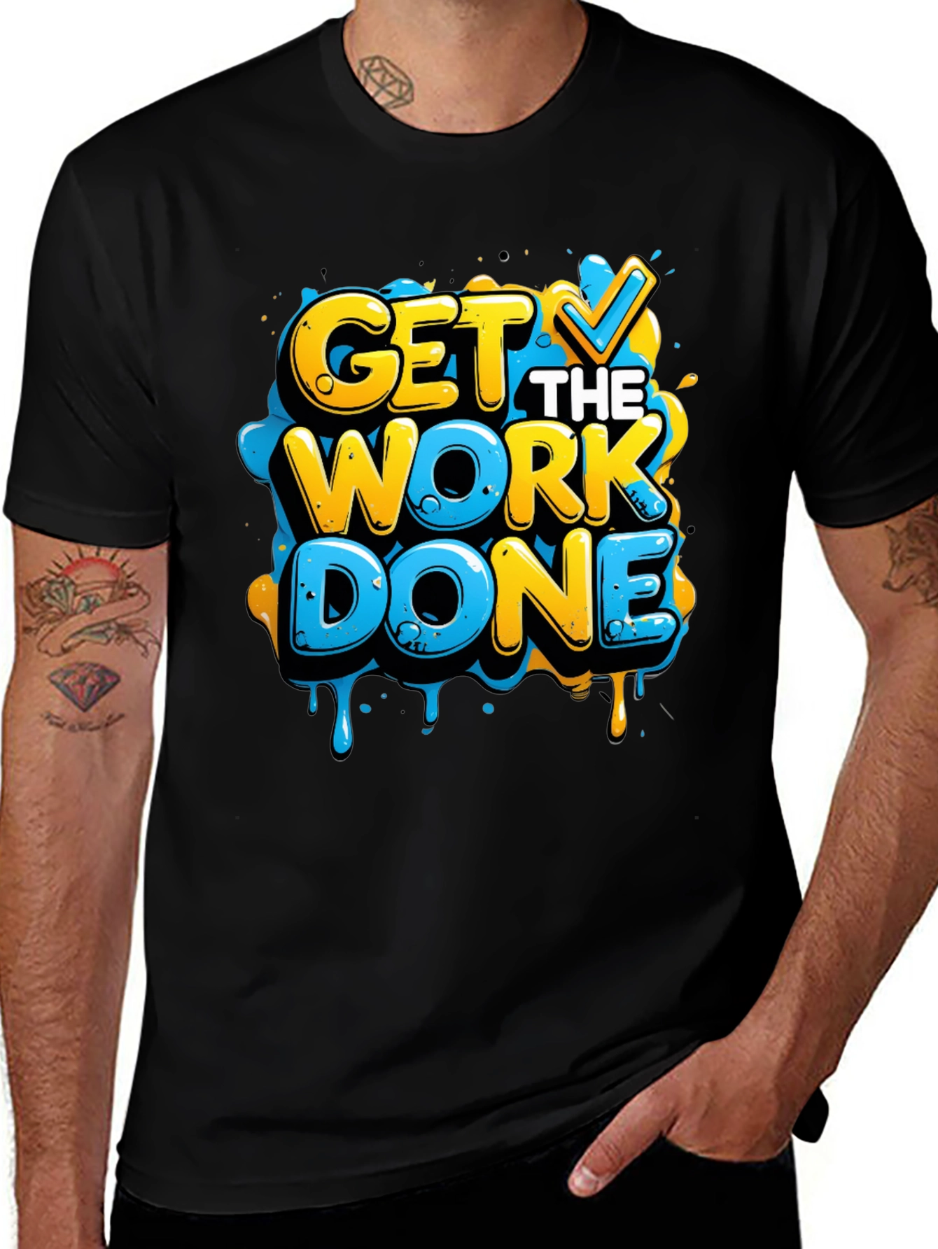 Get The Work Done Graphic Tee - Black
