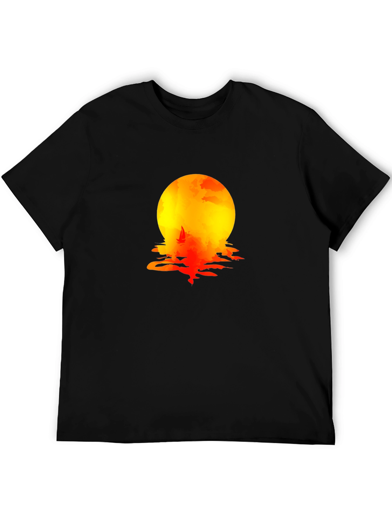 Sunset Sailboat T-Shirt - Graphic Tee