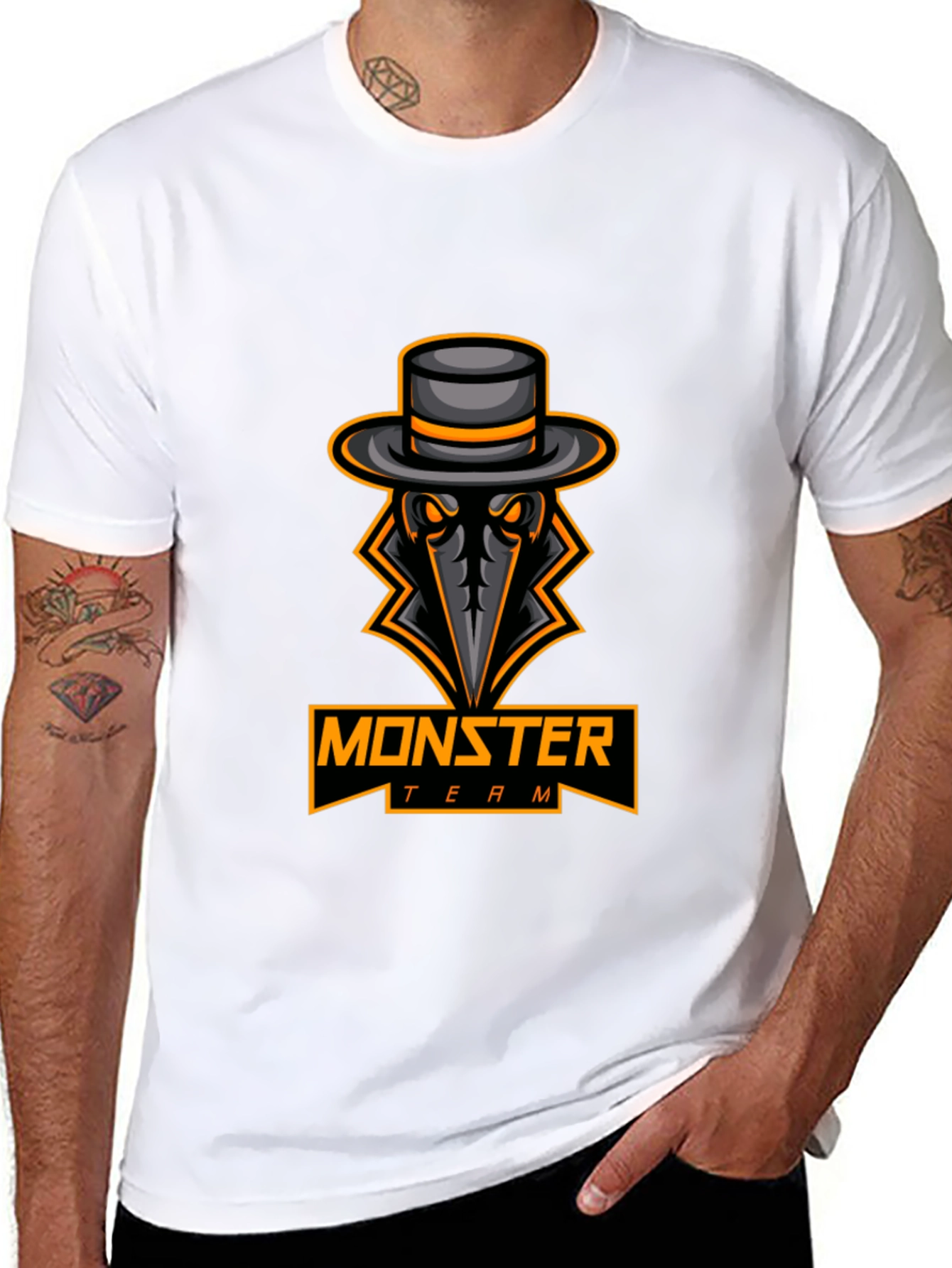 Monster Team Graphic Black T-Shirt