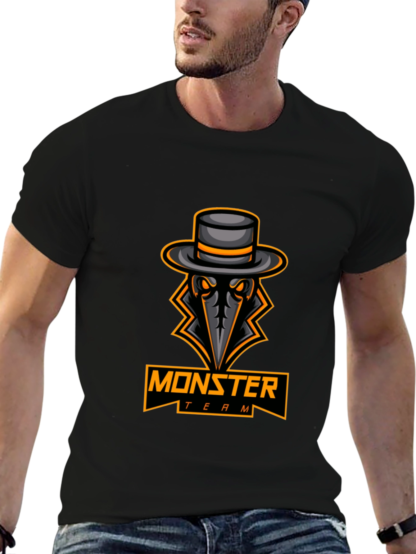 Monster Team Graphic Black T-Shirt