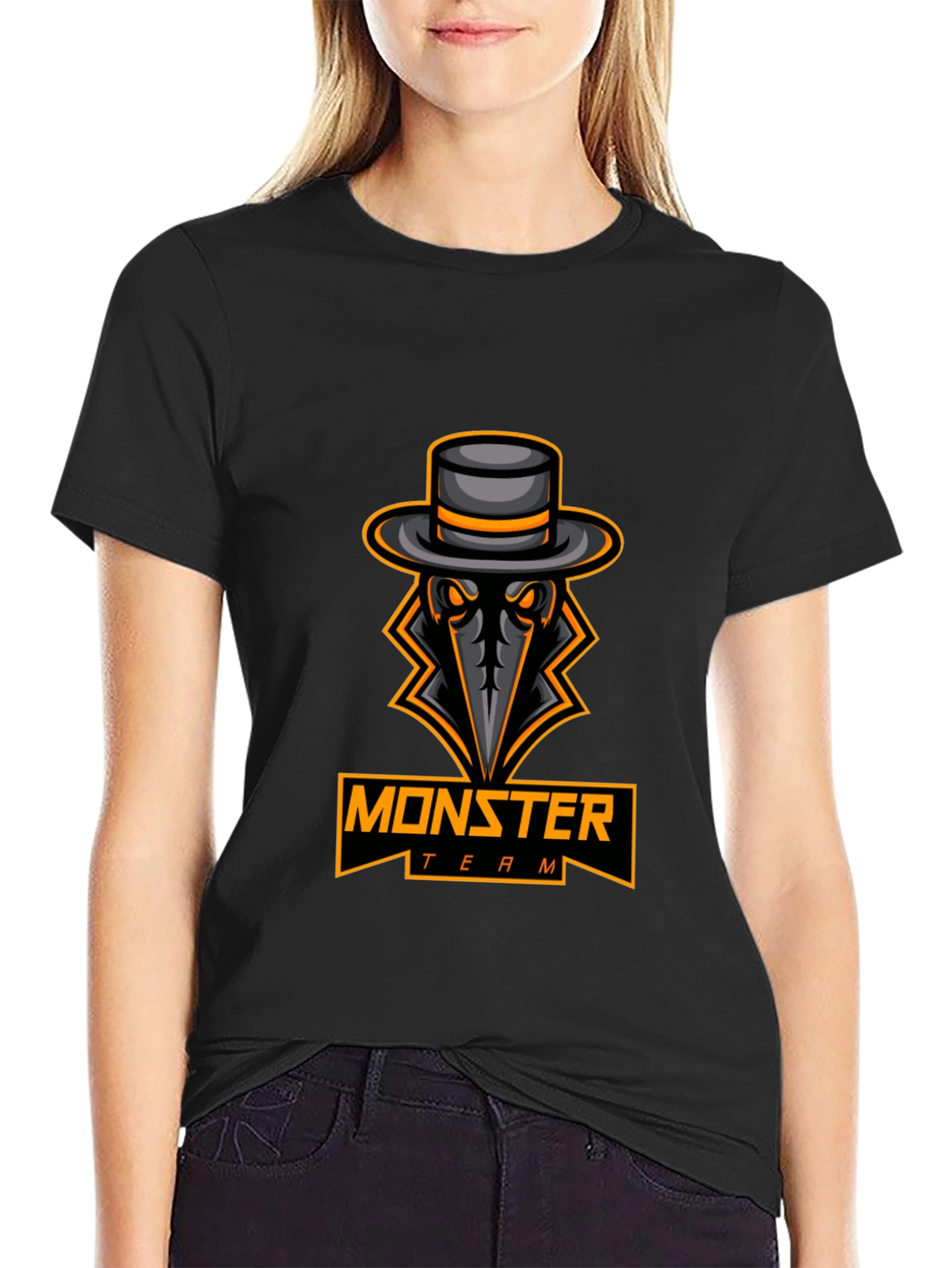 Monster Team Graphic Black T-Shirt