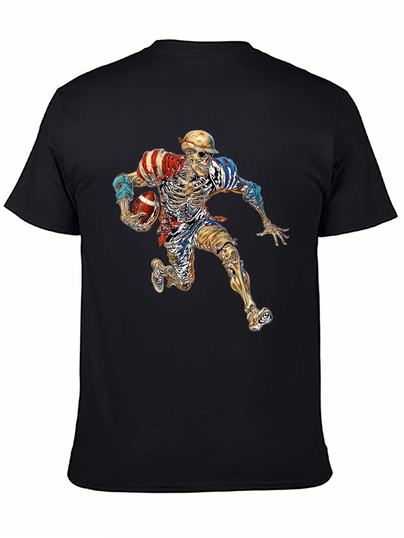 Skeleton Football Player Graphic Tee