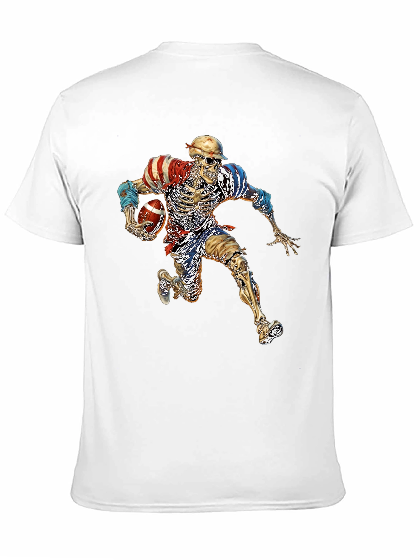 Skeleton Football Player Graphic Tee