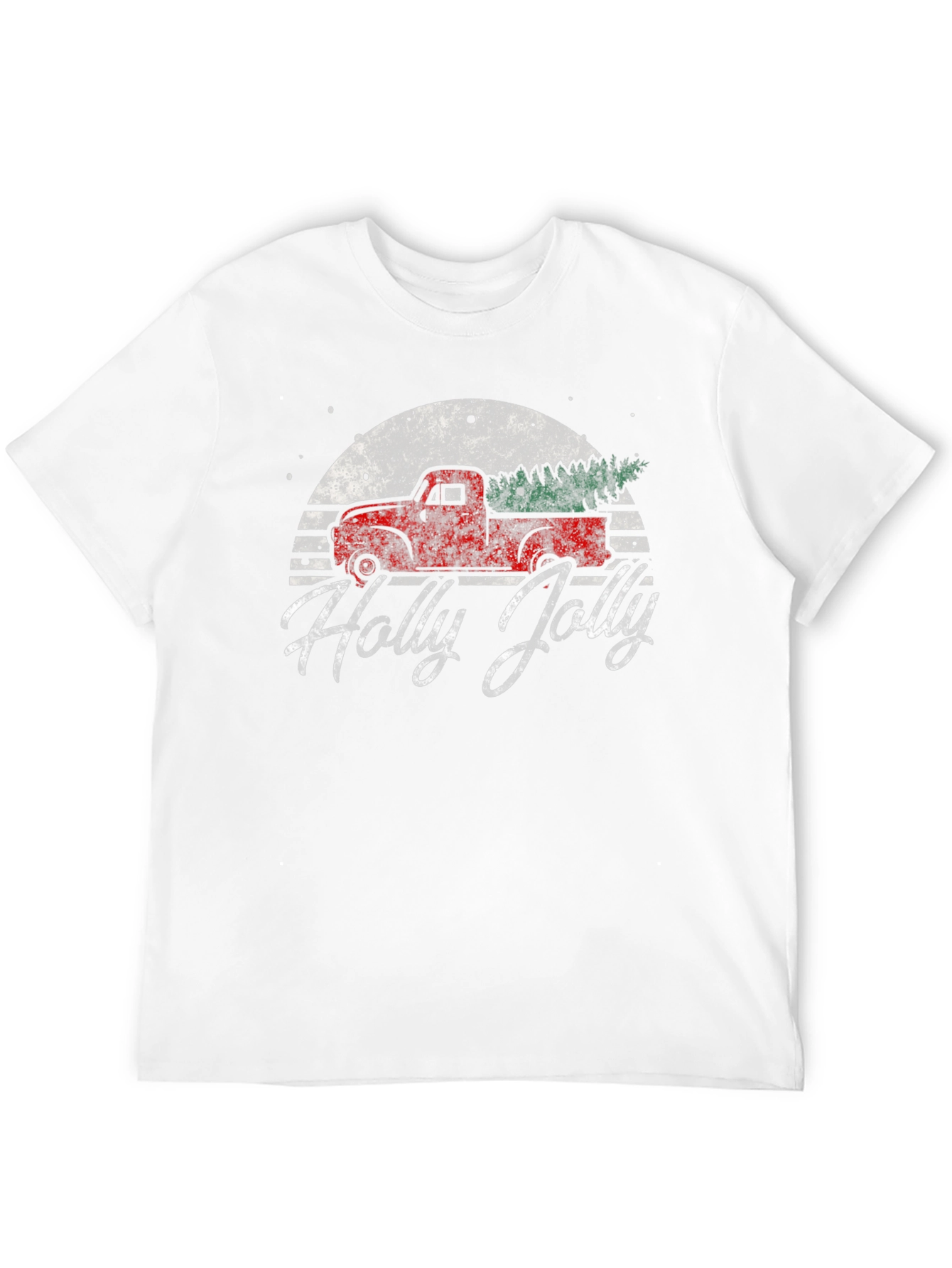 Holly Jolly Retro Truck Christmas T-Shirt