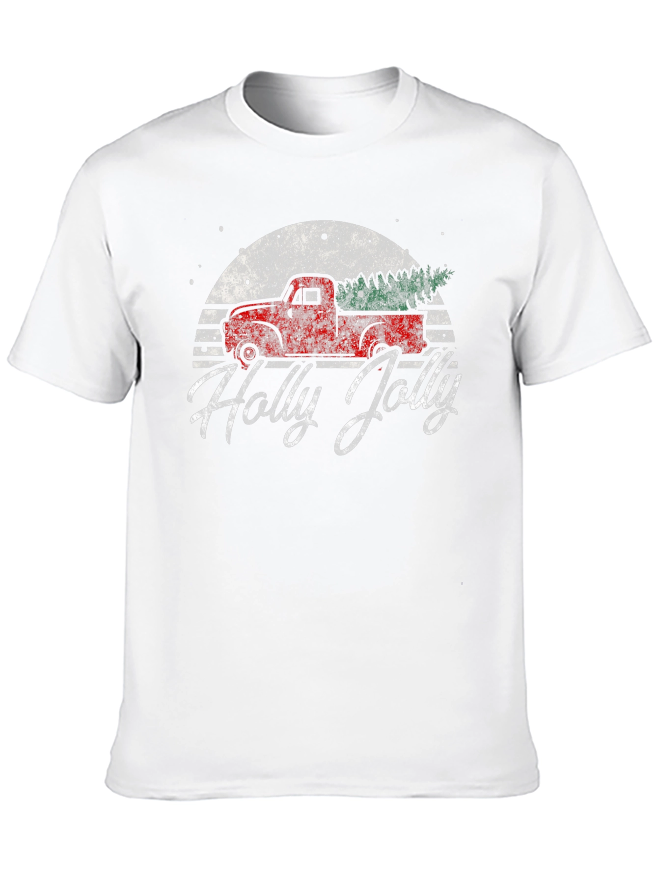 Holly Jolly Retro Truck Christmas T-Shirt