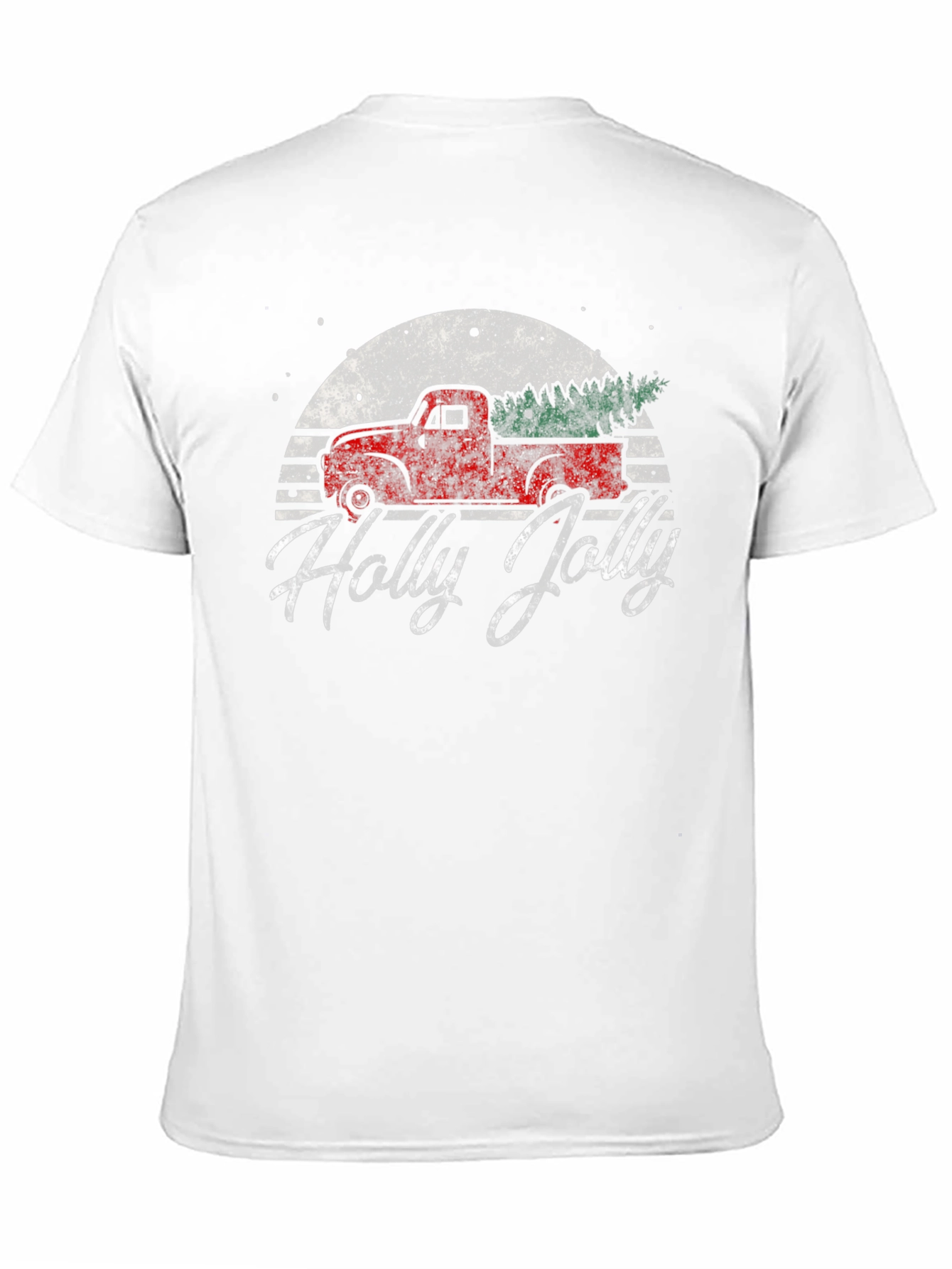 Holly Jolly Retro Truck Christmas T-Shirt