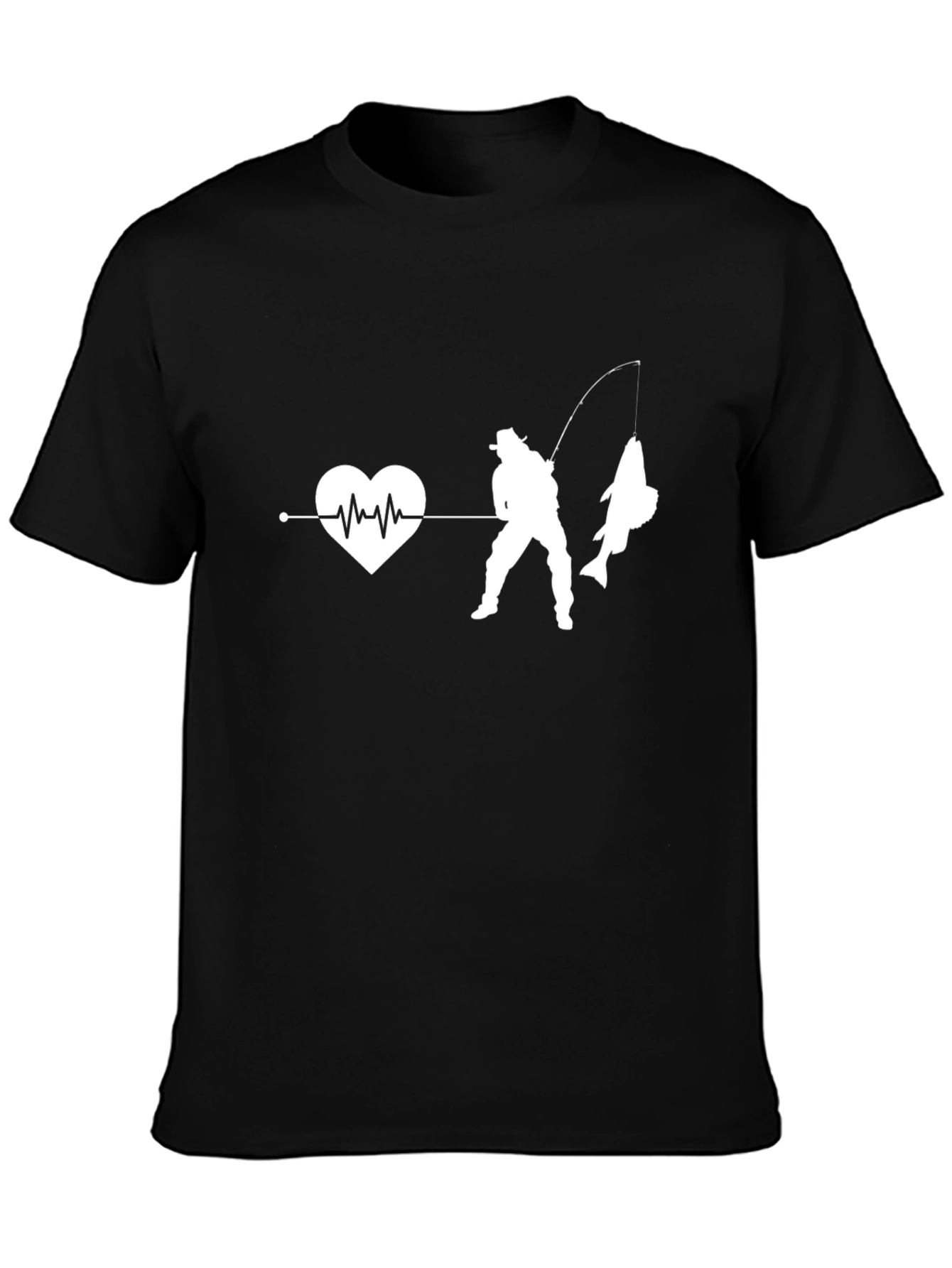Fishing Heartbeat Graphic Tee - Angler Love