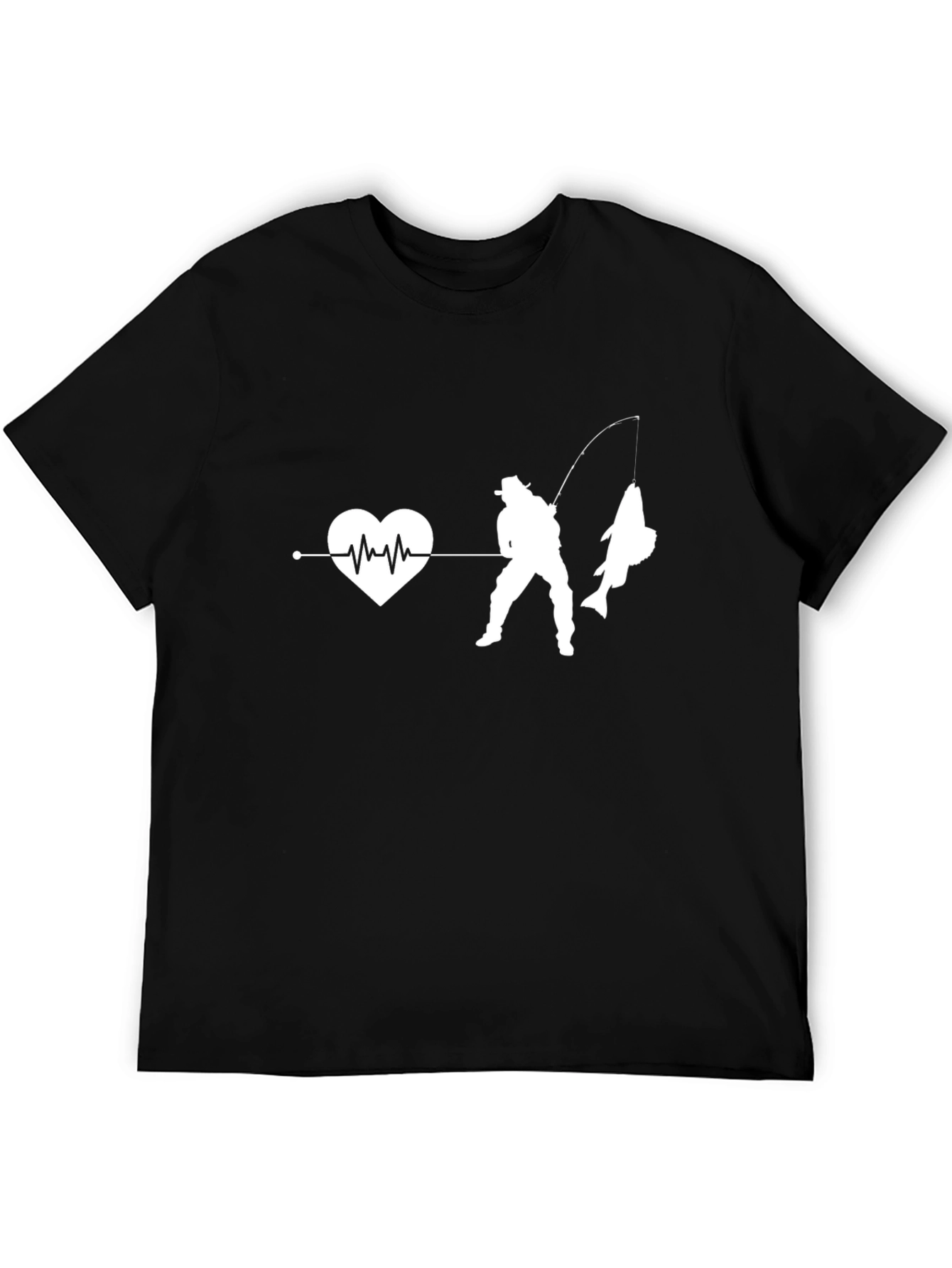 Fishing Heartbeat Graphic Tee - Angler Love