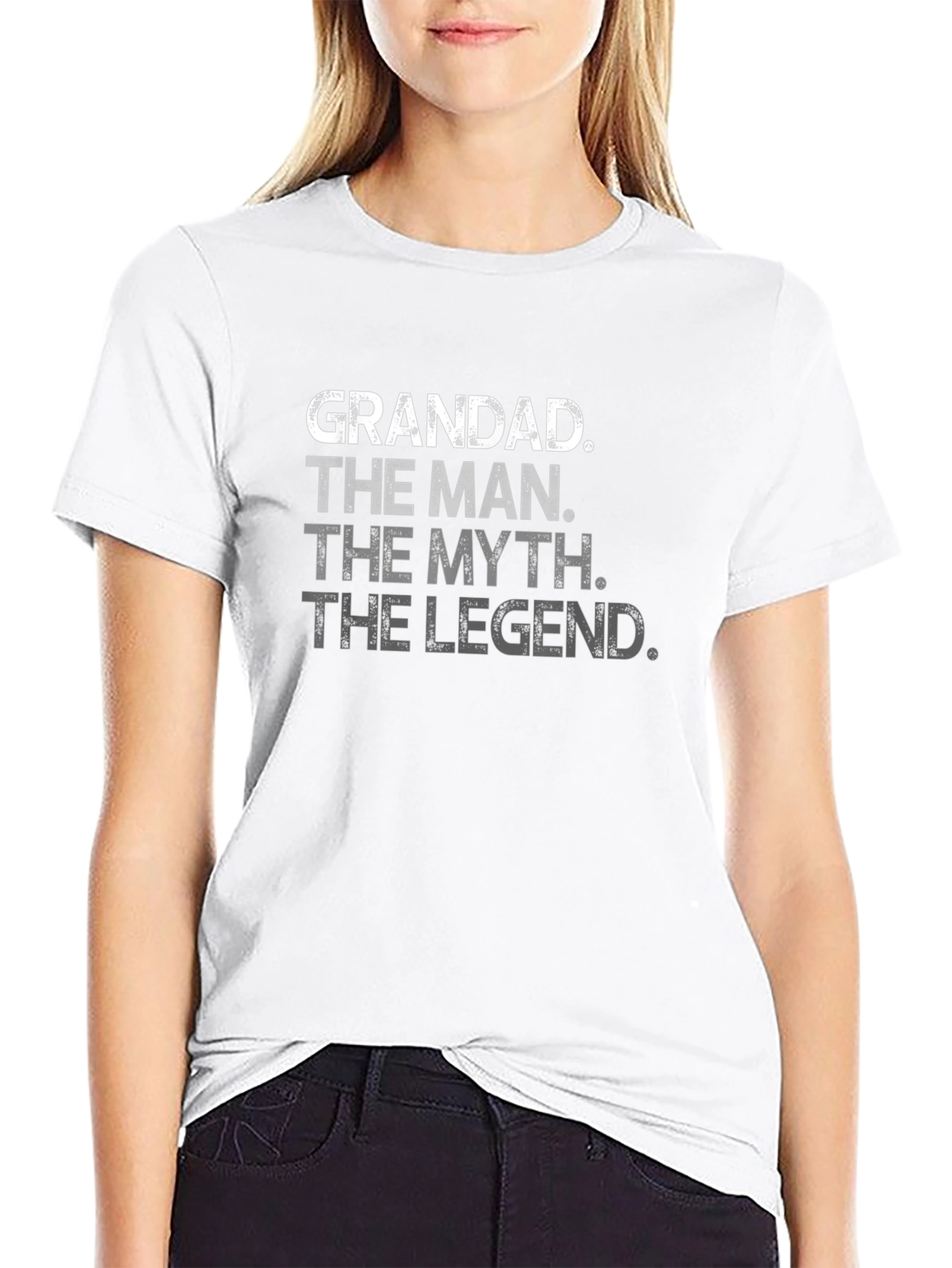Grandad The Man Myth Legend Black T-Shirt