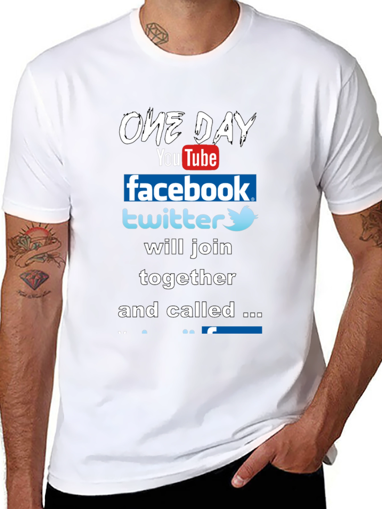 Funny Social Media T-Shirt - One Day