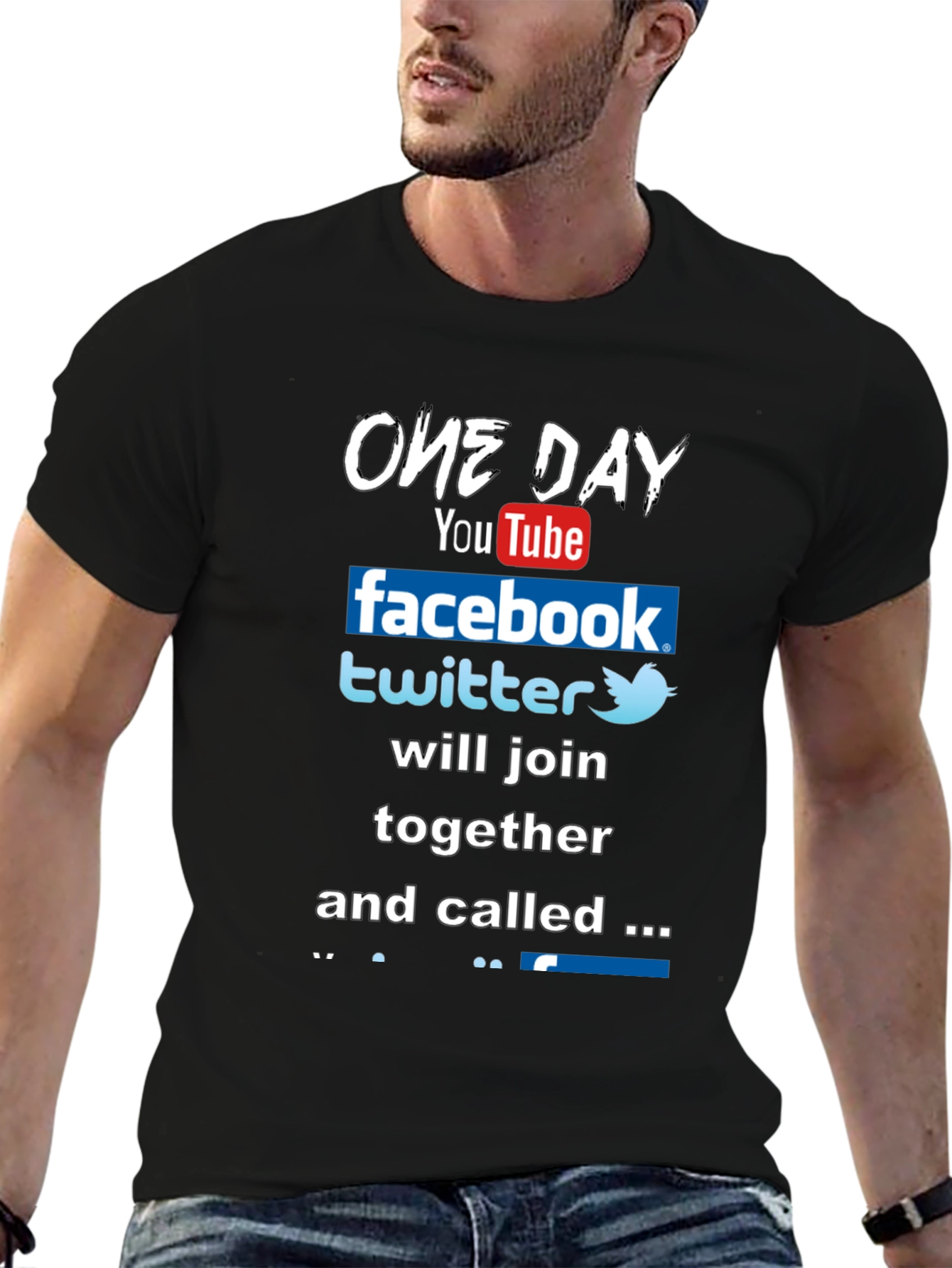 Funny Social Media T-Shirt - One Day