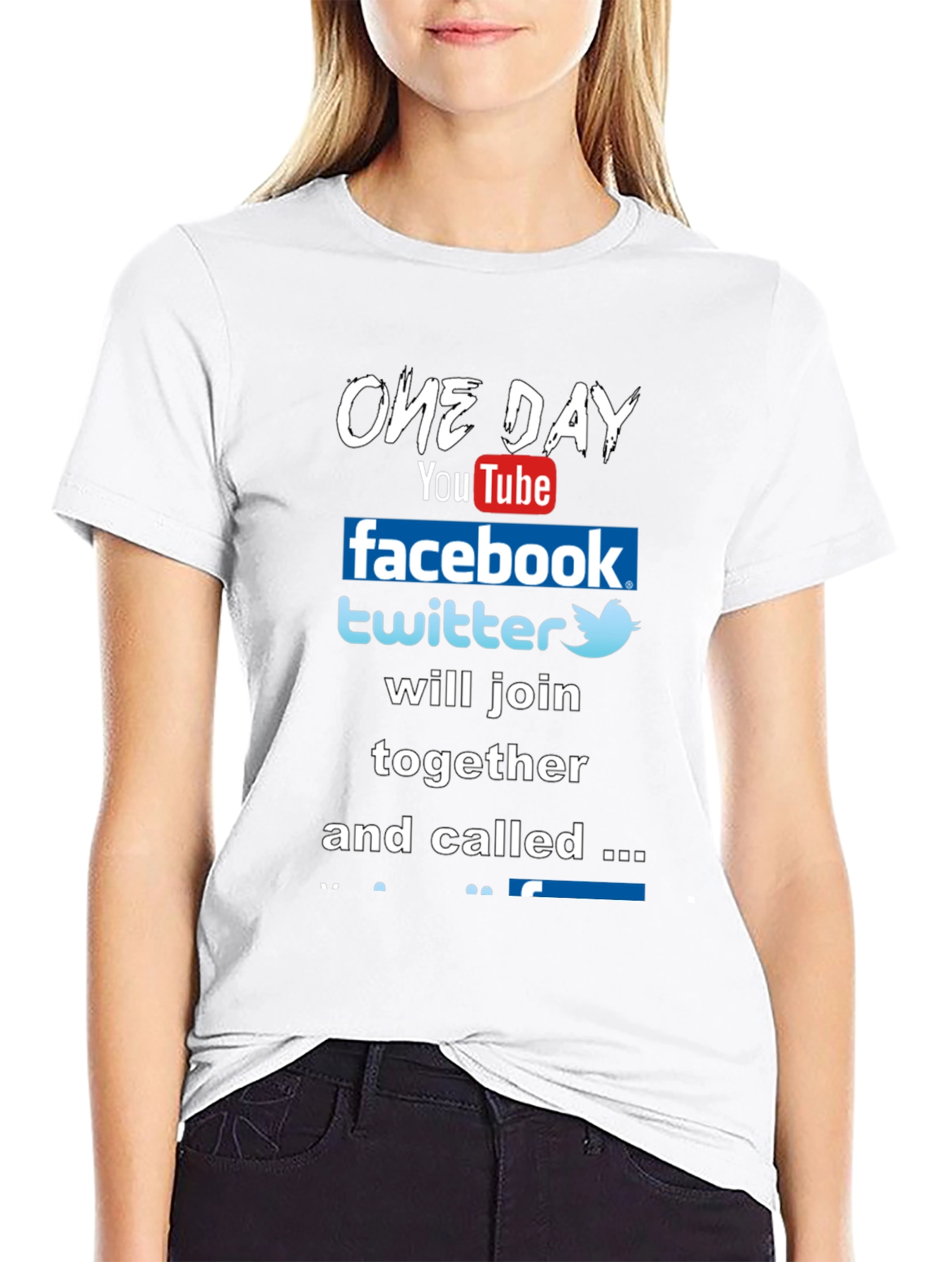 Funny Social Media T-Shirt - One Day