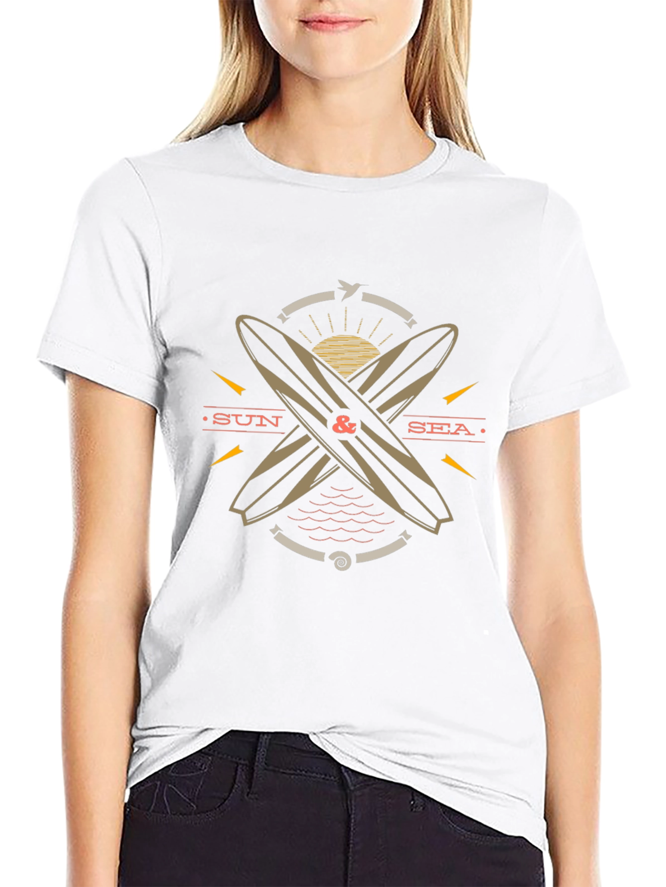 Sun & Sea Surfboard Graphic Tee