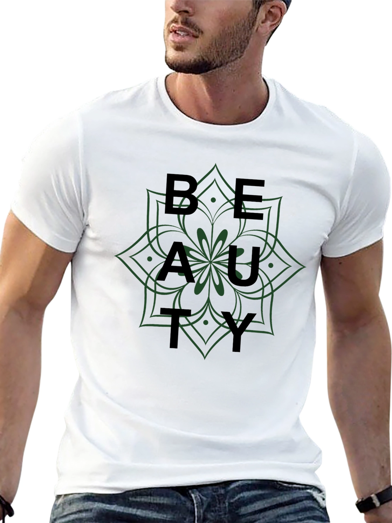 Beauty Mandala Graphic Tee - Stylish Comfort
