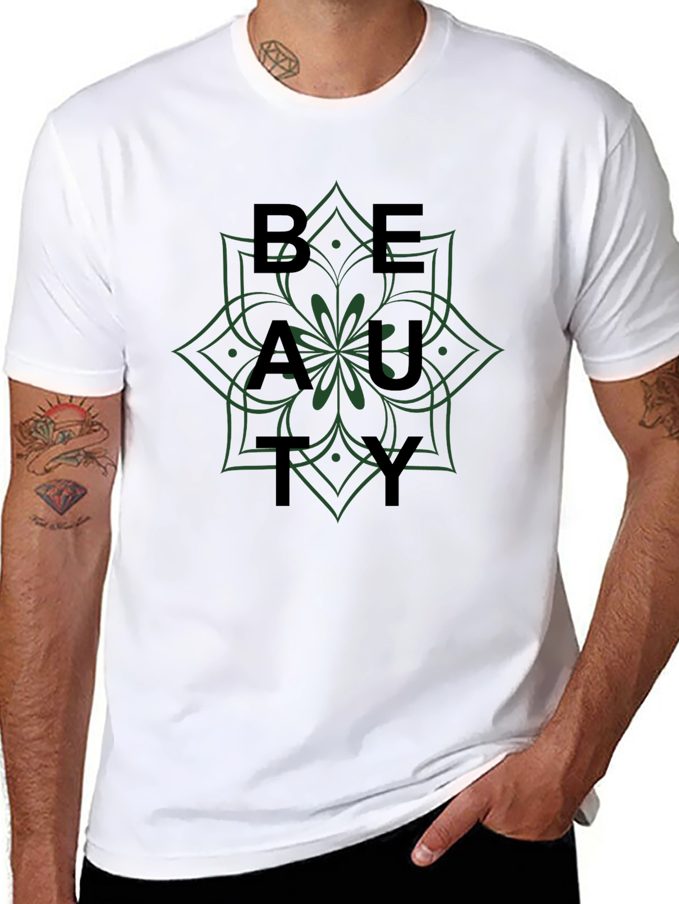 Beauty Mandala Graphic Tee - Stylish Comfort