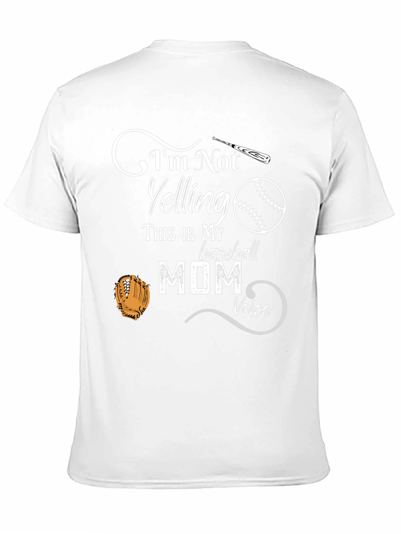 Baseball Mom T-Shirt - Im Not Yelling