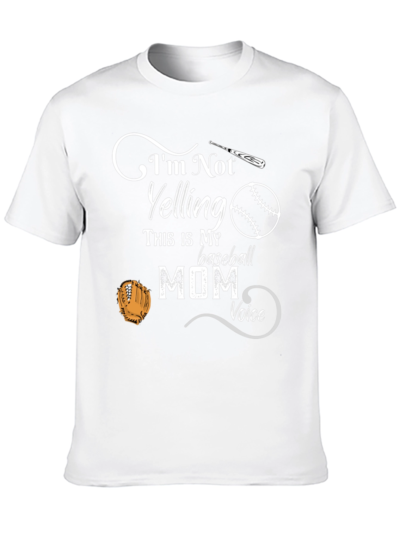 Baseball Mom T-Shirt - Im Not Yelling