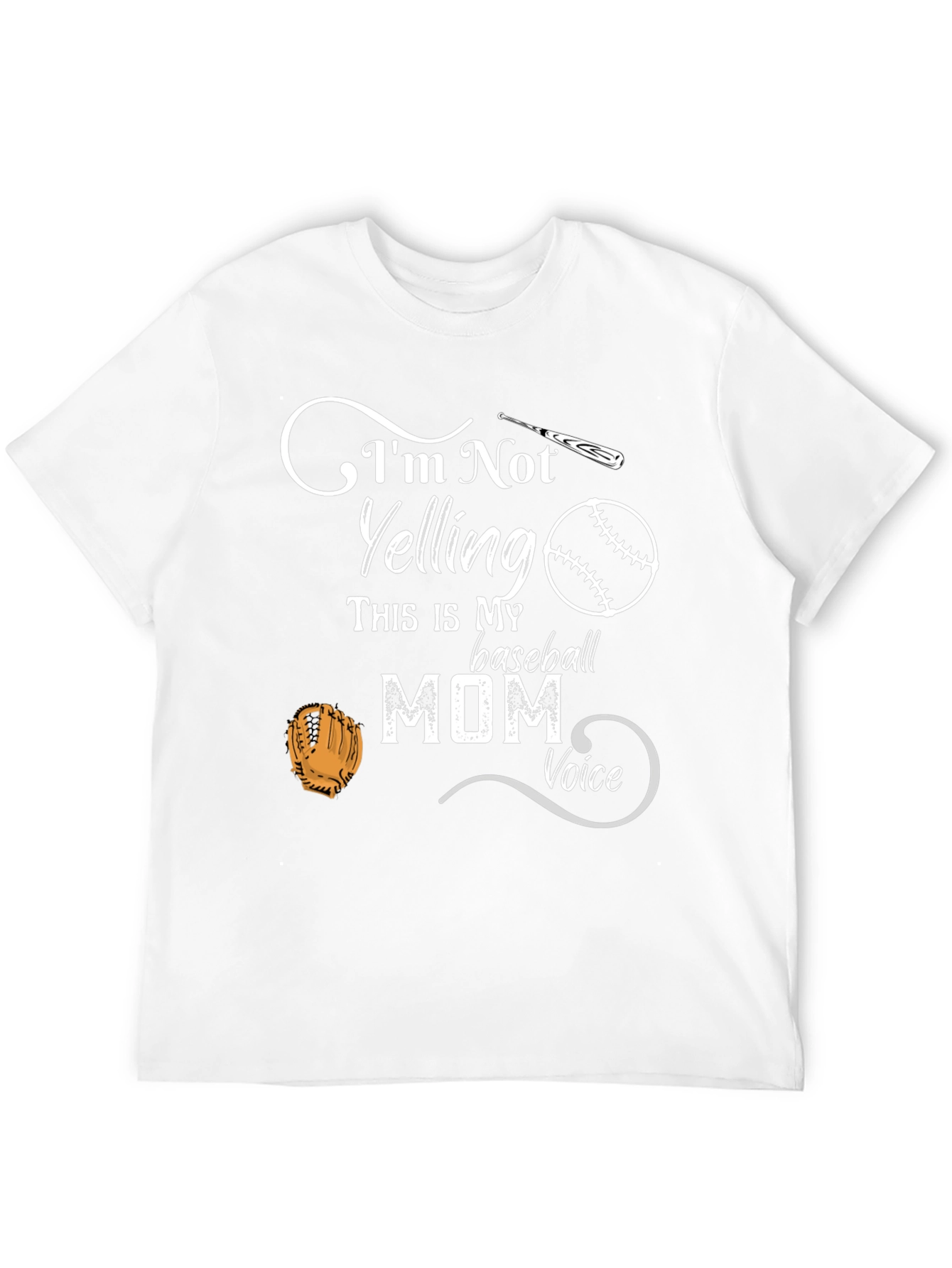 Baseball Mom T-Shirt - Im Not Yelling