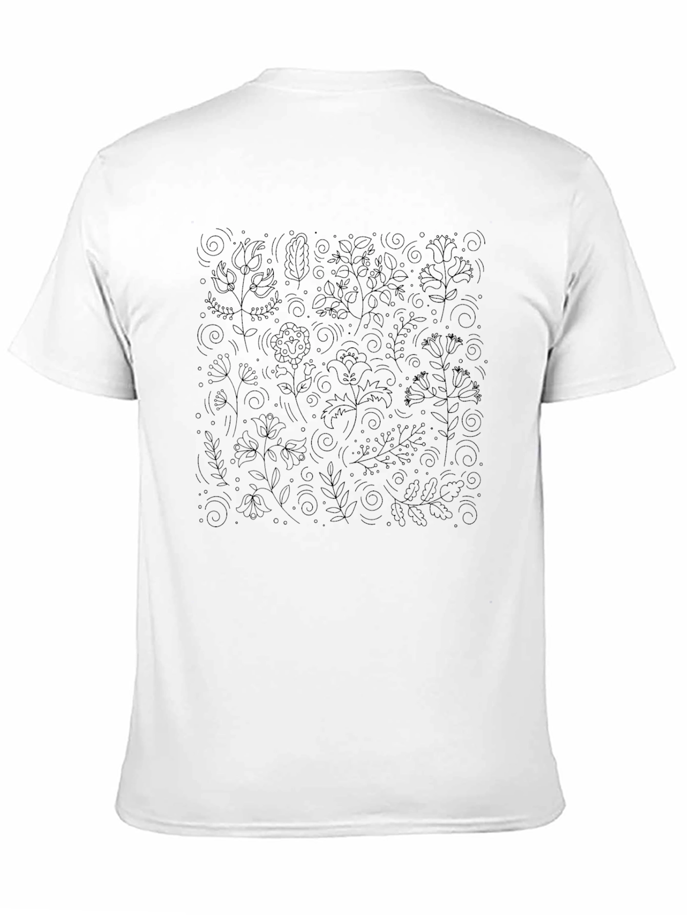 Floral Print Black T-Shirt - Stylish Comfort