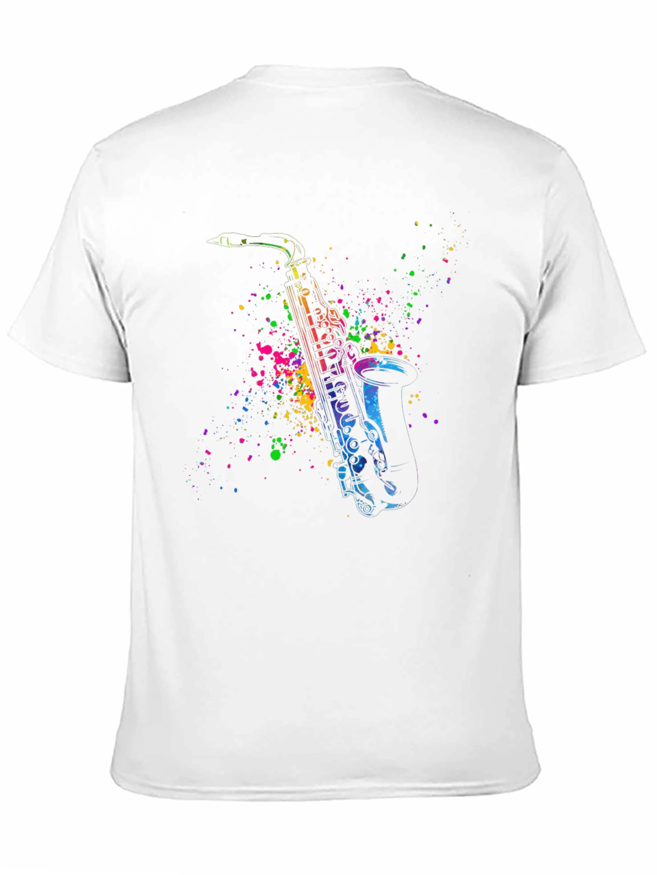 Saxophone Splash Tee - Cool Music Lover Shirt