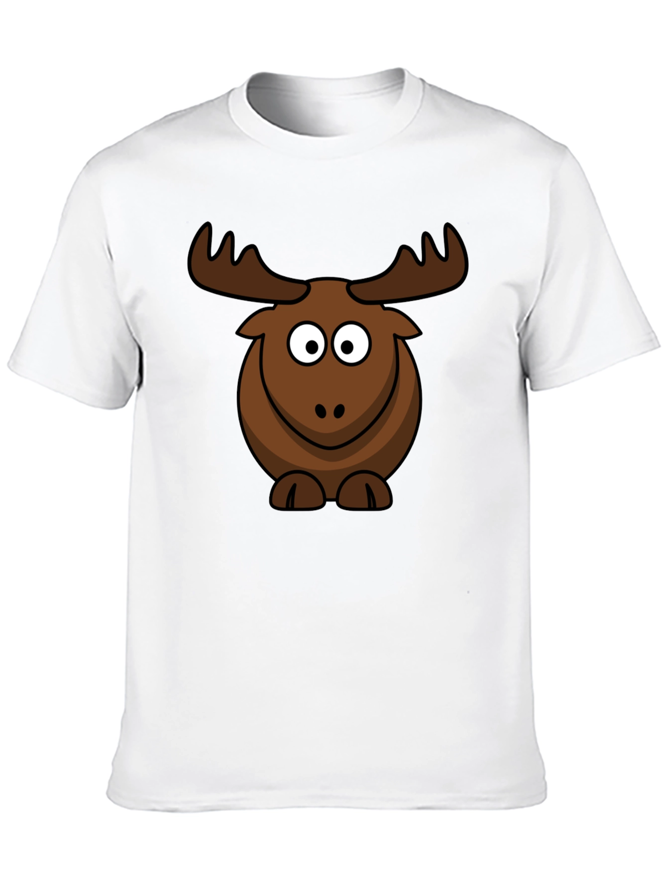 Cute Cartoon Moose Graphic T-Shirt