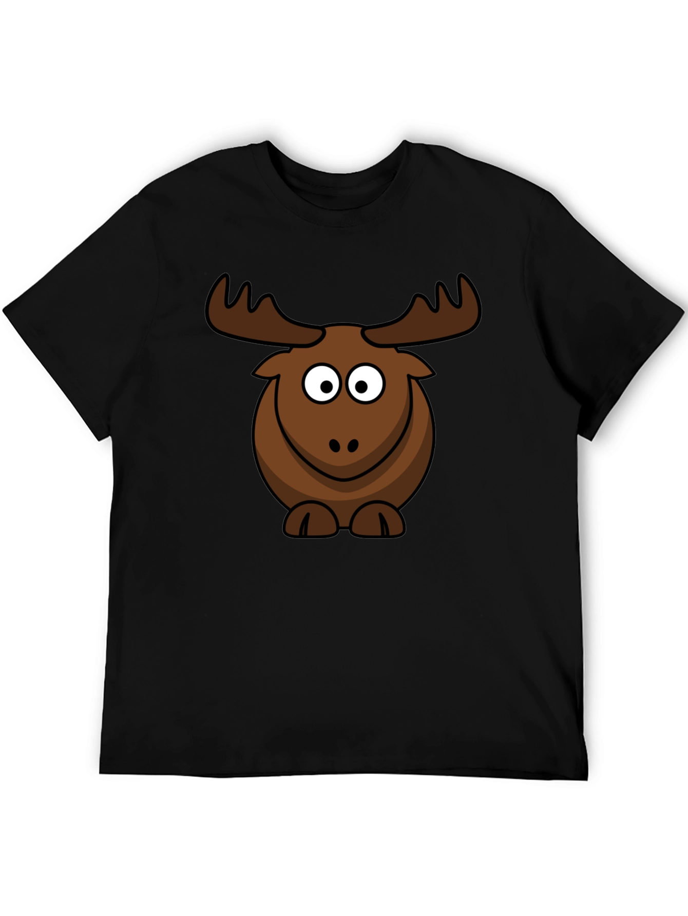 Cute Cartoon Moose Graphic T-Shirt