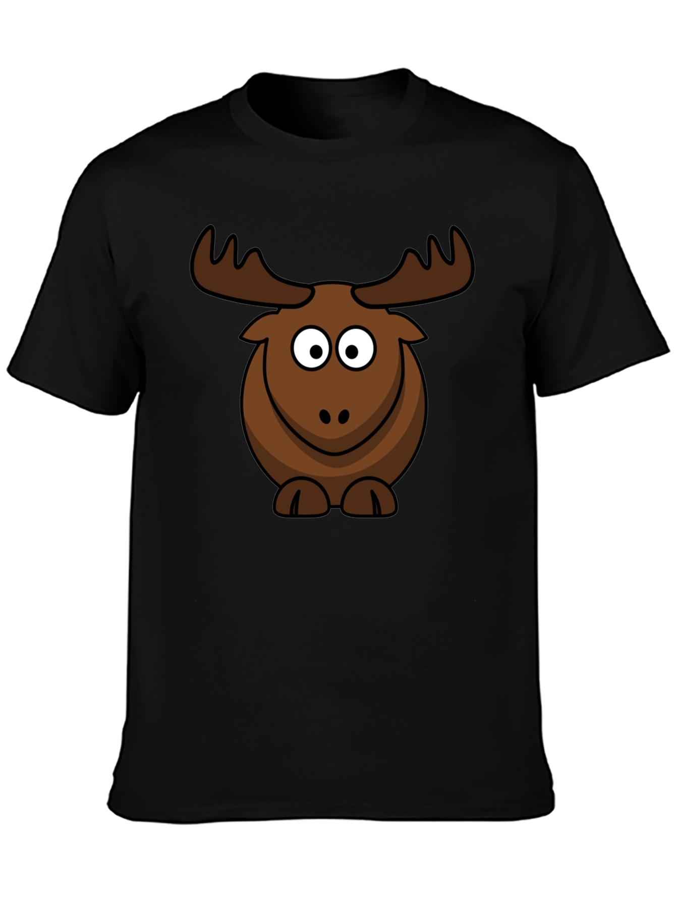 Cute Cartoon Moose Graphic T-Shirt