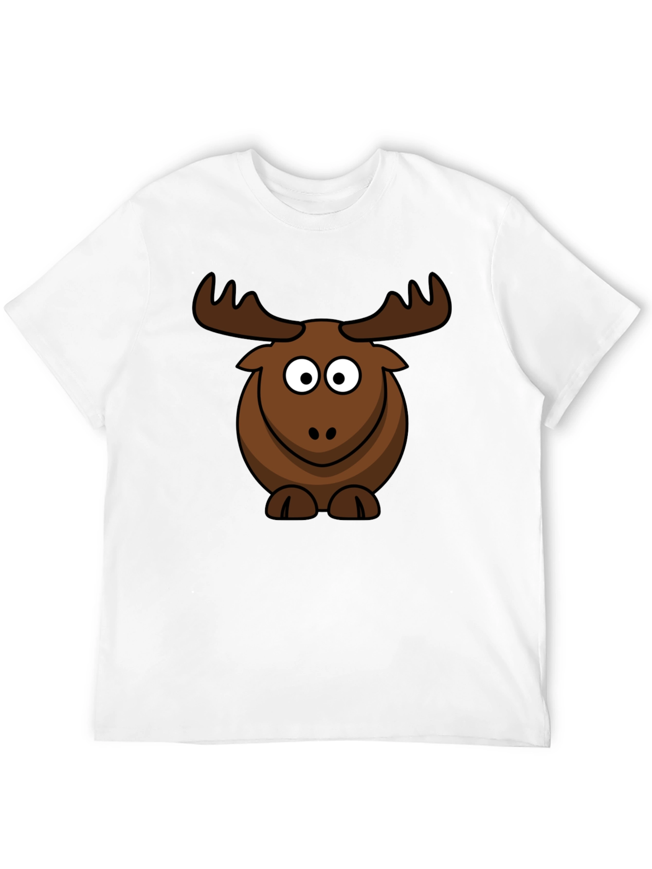 Cute Cartoon Moose Graphic T-Shirt