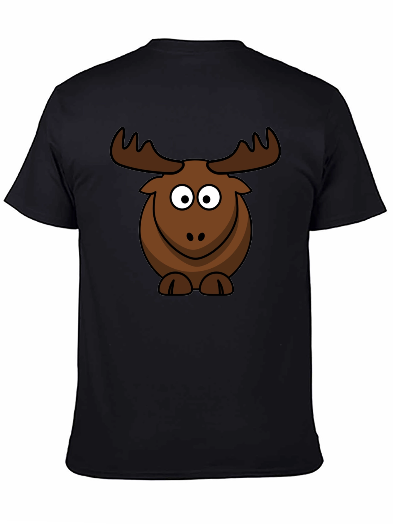 Cute Cartoon Moose Graphic T-Shirt