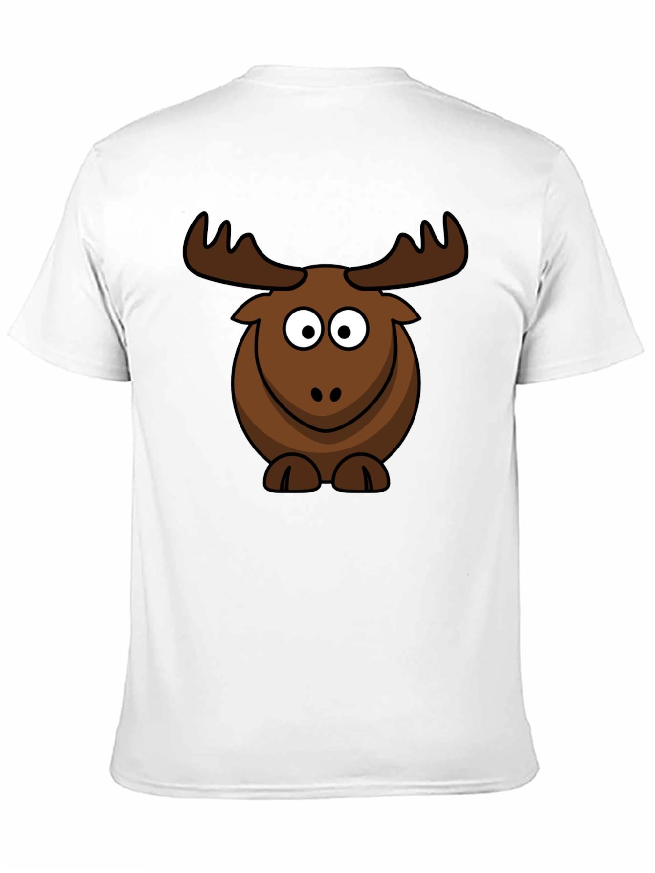 Cute Cartoon Moose Graphic T-Shirt