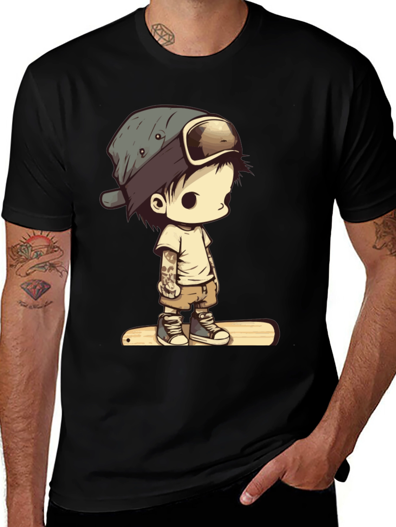 Cool Kid Cartoon Graphic Tee
