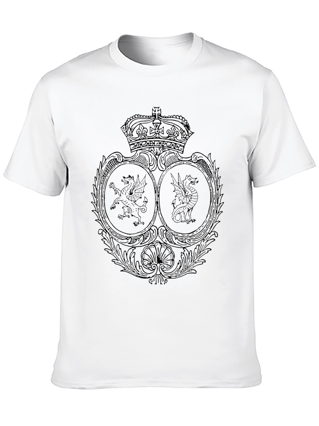 Regal Crest Graphic Tee - Black