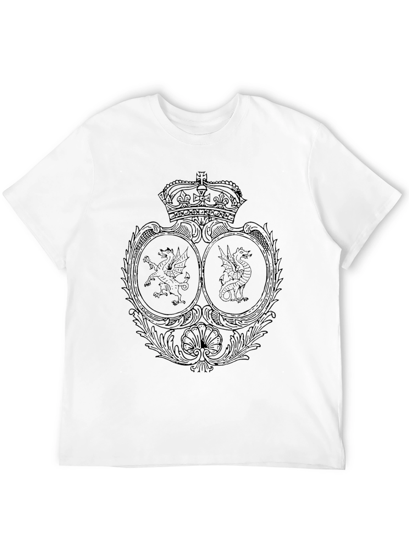 Regal Crest Graphic Tee - Black