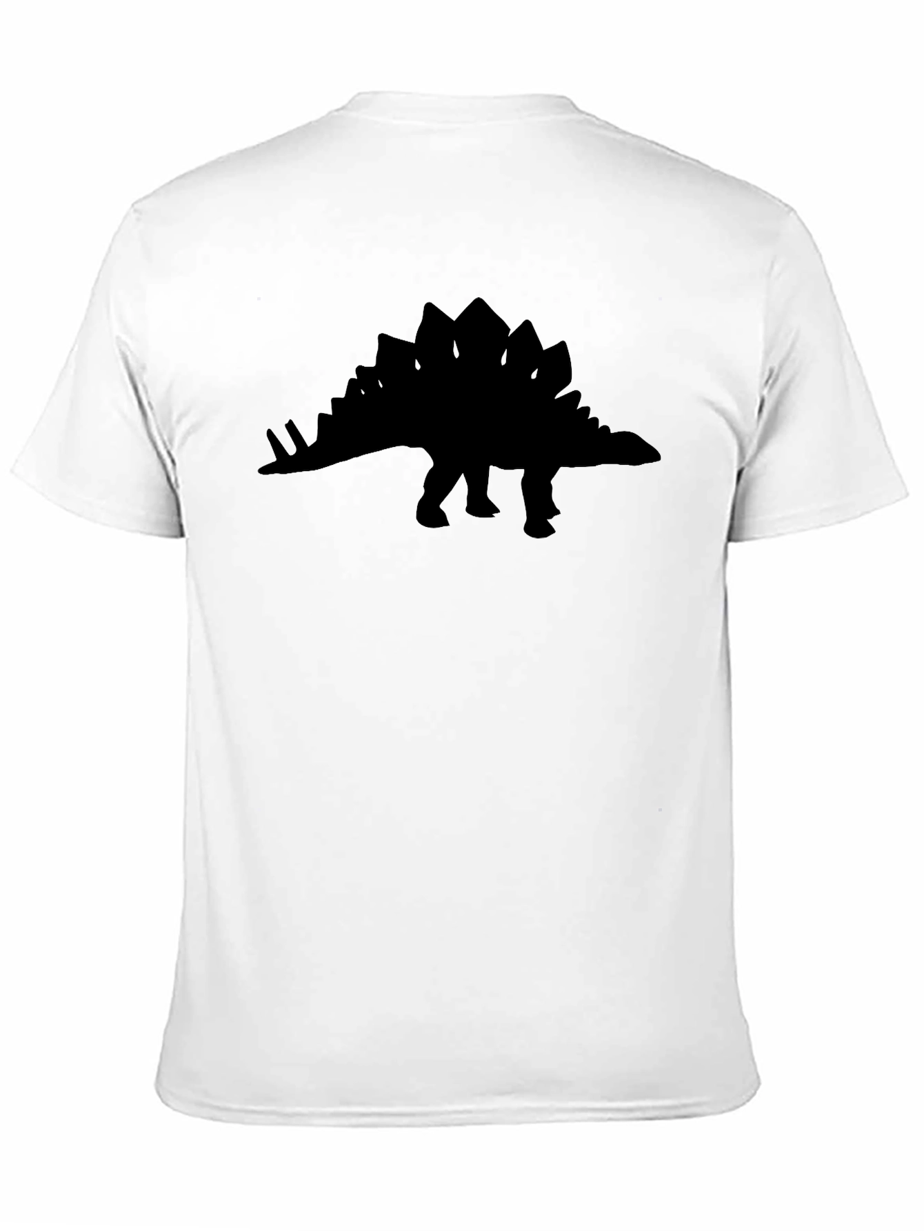 Black Stegosaurus Silhouette Graphic T-Shirt