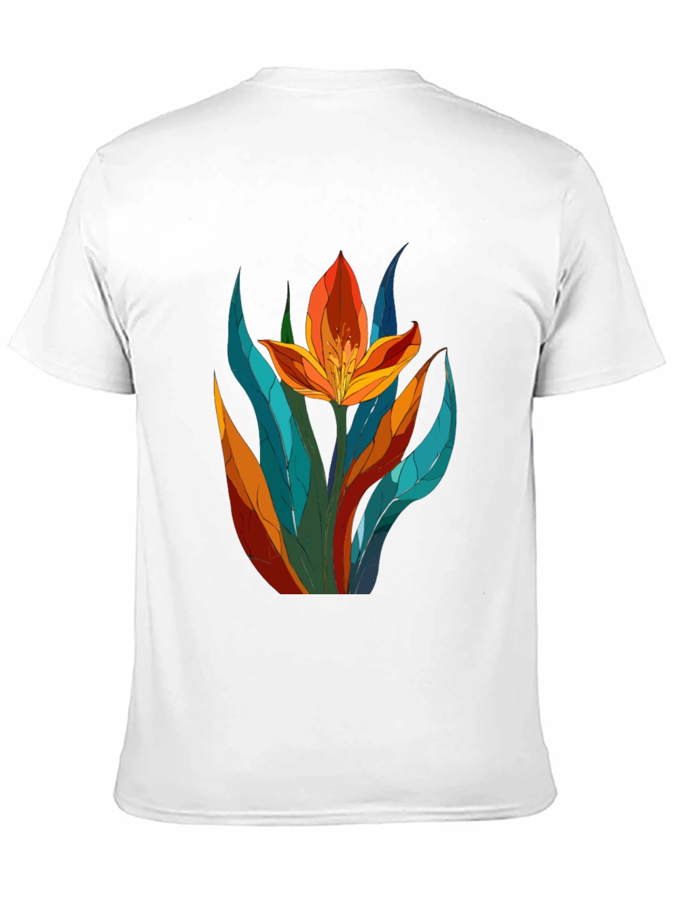 Floral Graphic Tee - Vibrant Tulip Design